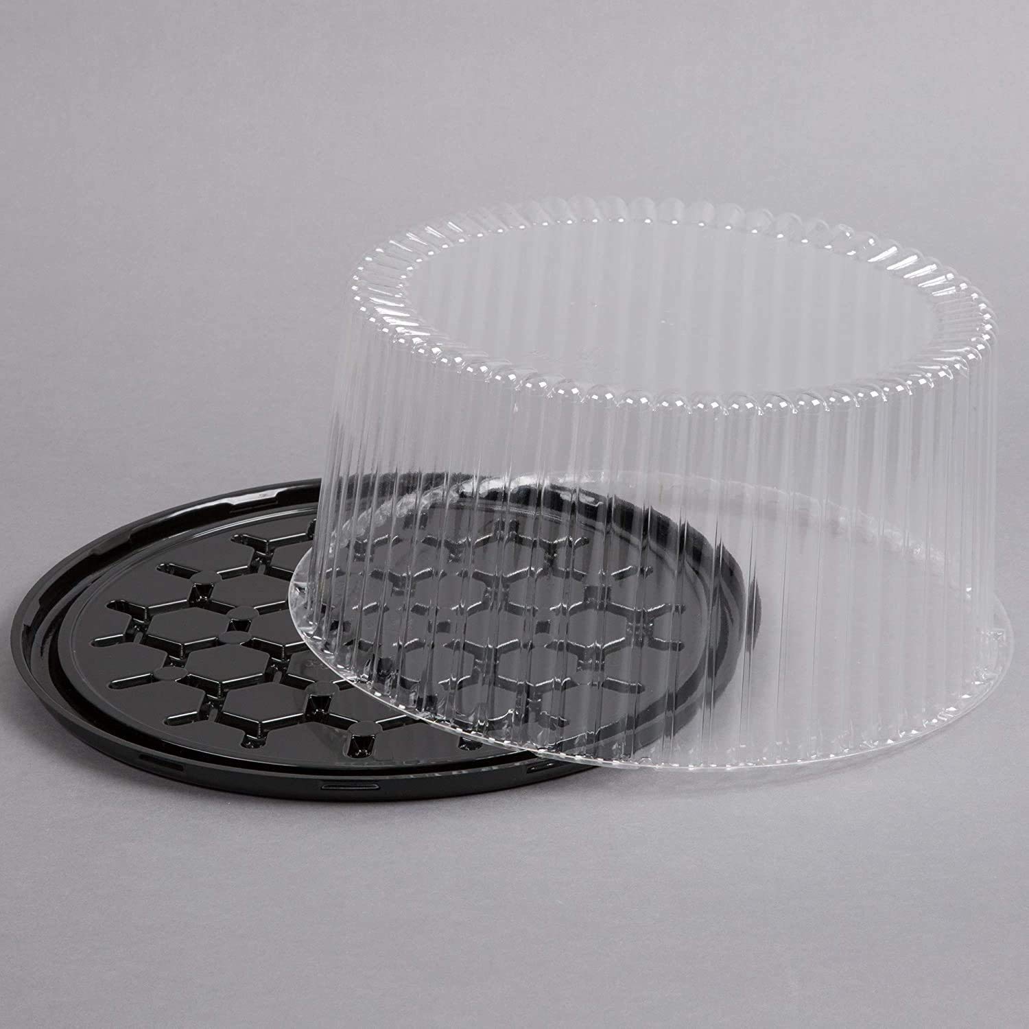 12 Inch Disposable Plastic Cake Containers with Dome Lids - 5 Pack Includes Cake Boards for 2-3 Layer Cakes | Perfect for Bakery Display, Wedding Cakes & Dessert Storage