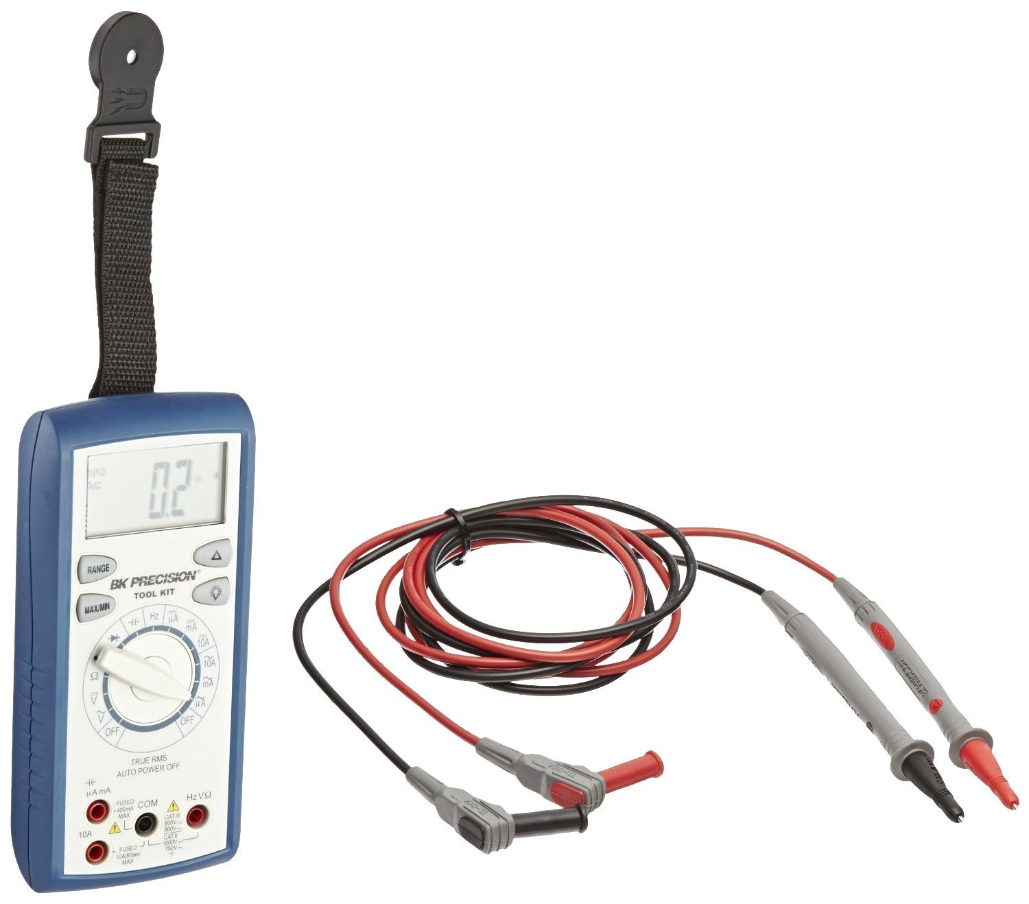 B&K Precision 2707B True RMS Digital Multimeter Kit - Manual Ranging, Professional Electrical Testing Tool for Home, Automotive & Industrial Use