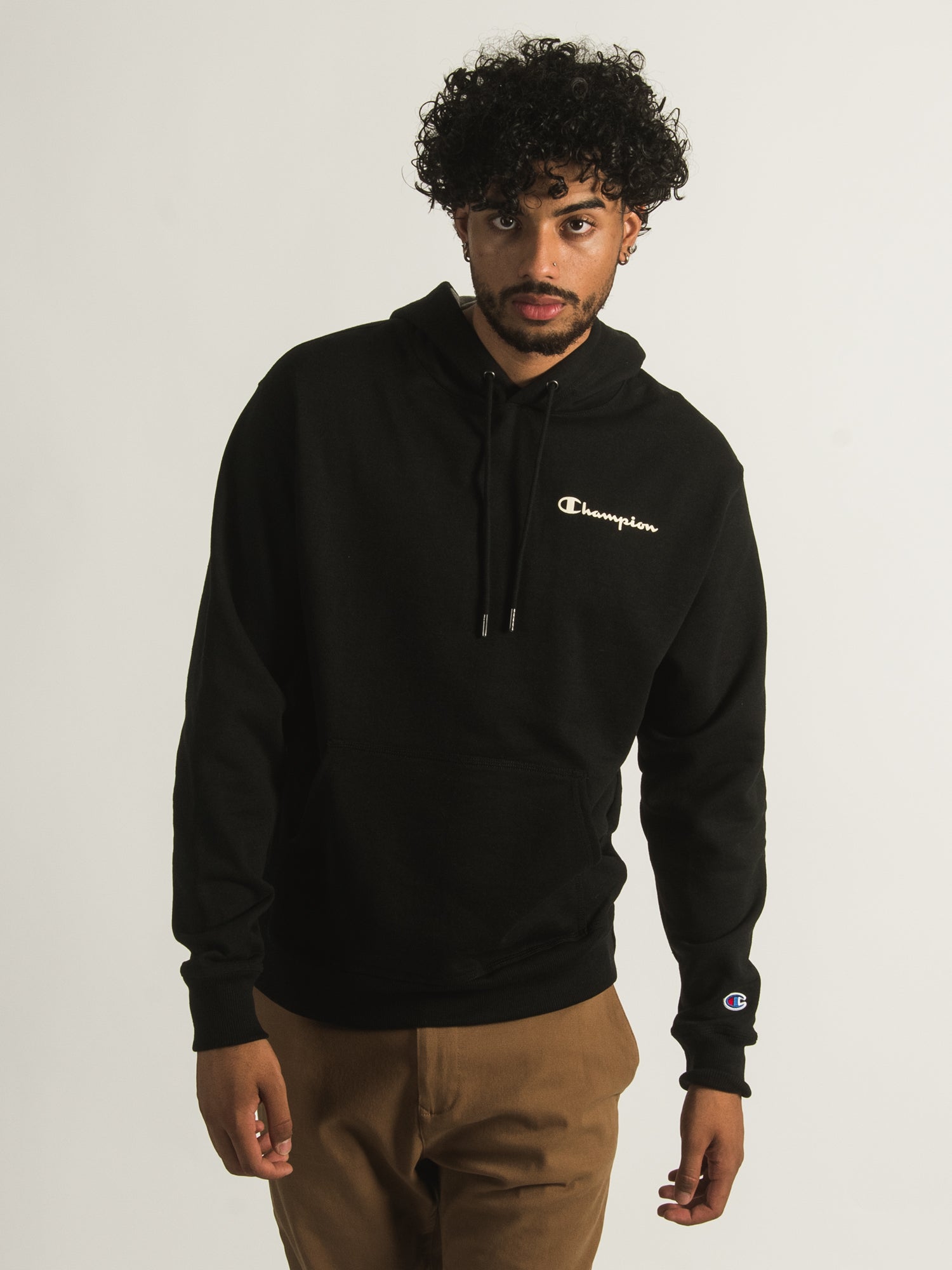 Champion Powerblend Script Hoodie - Soft & Comfortable Pullover Sweatshirt for Men & Women - Perfect for Gym, Casual Wear & Outdoor Activities