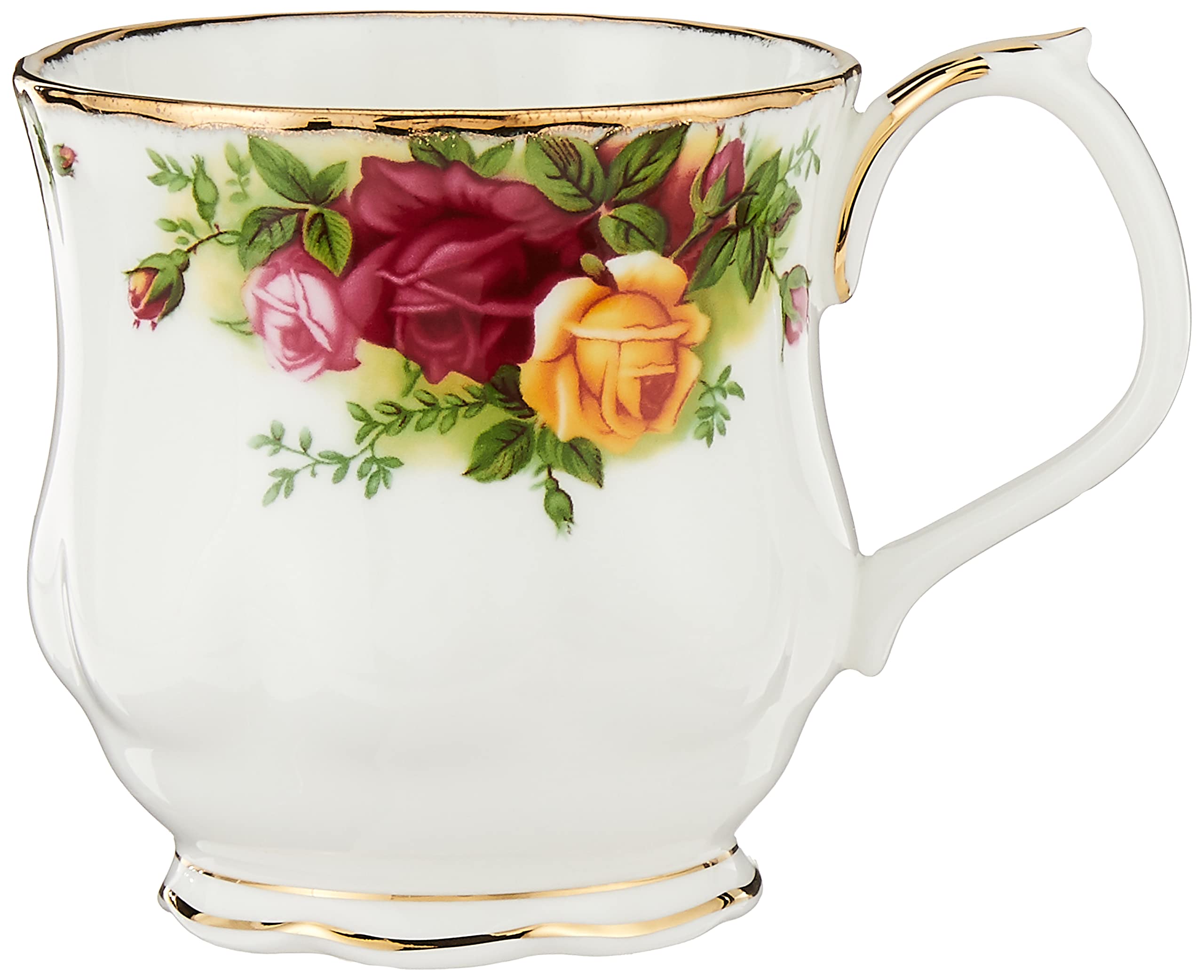 Royal Albert Old Country Roses 4-Piece Place Setting - Elegant English Bone China Tea Cup Set for Afternoon Tea, Bridal Shower & Wedding Gifts
