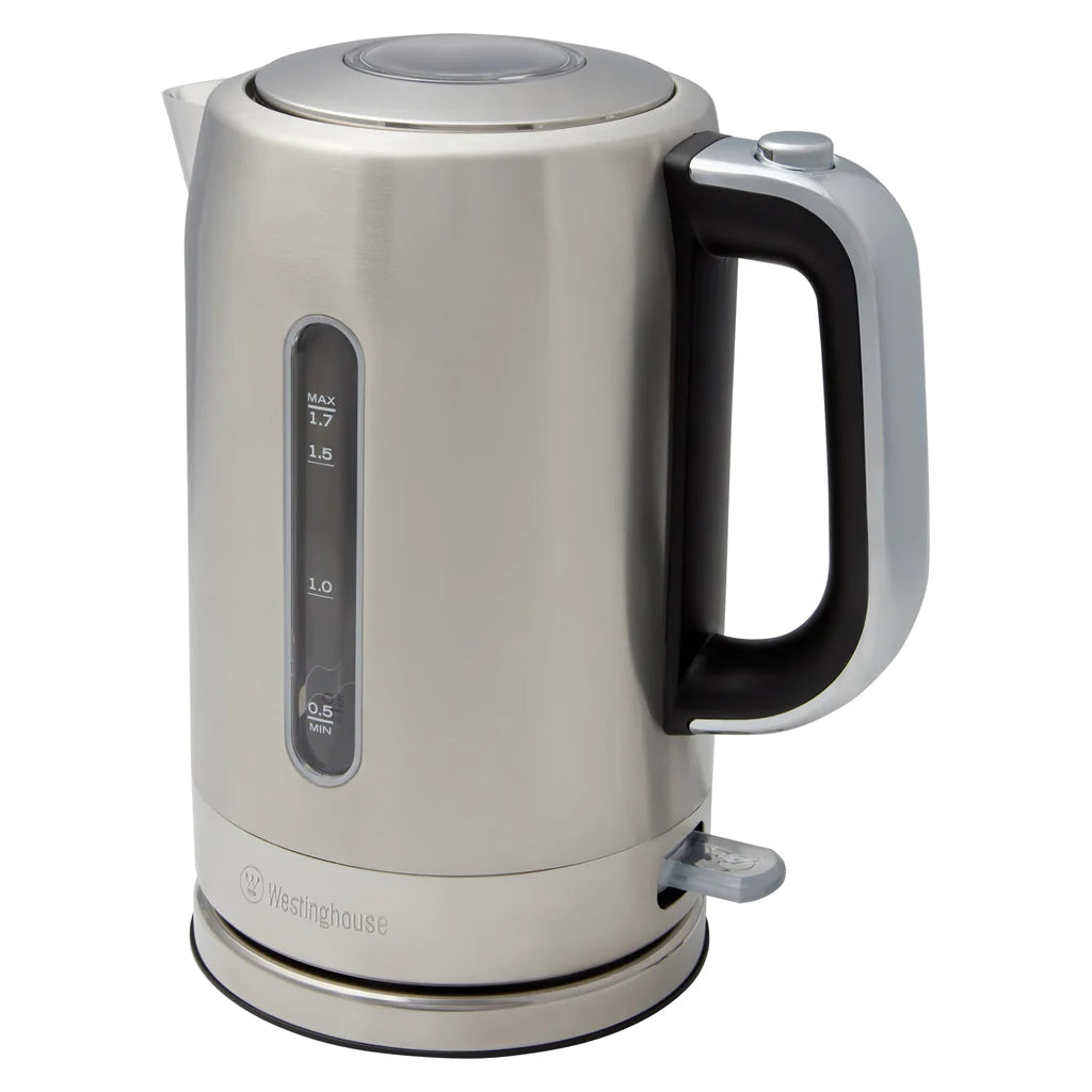 Westinghouse WHKE05V2SS Stainless Steel Electric Kettle - Fast Boiling, Auto Shut-Off, Cordless Design for Home, Office & Travel Use