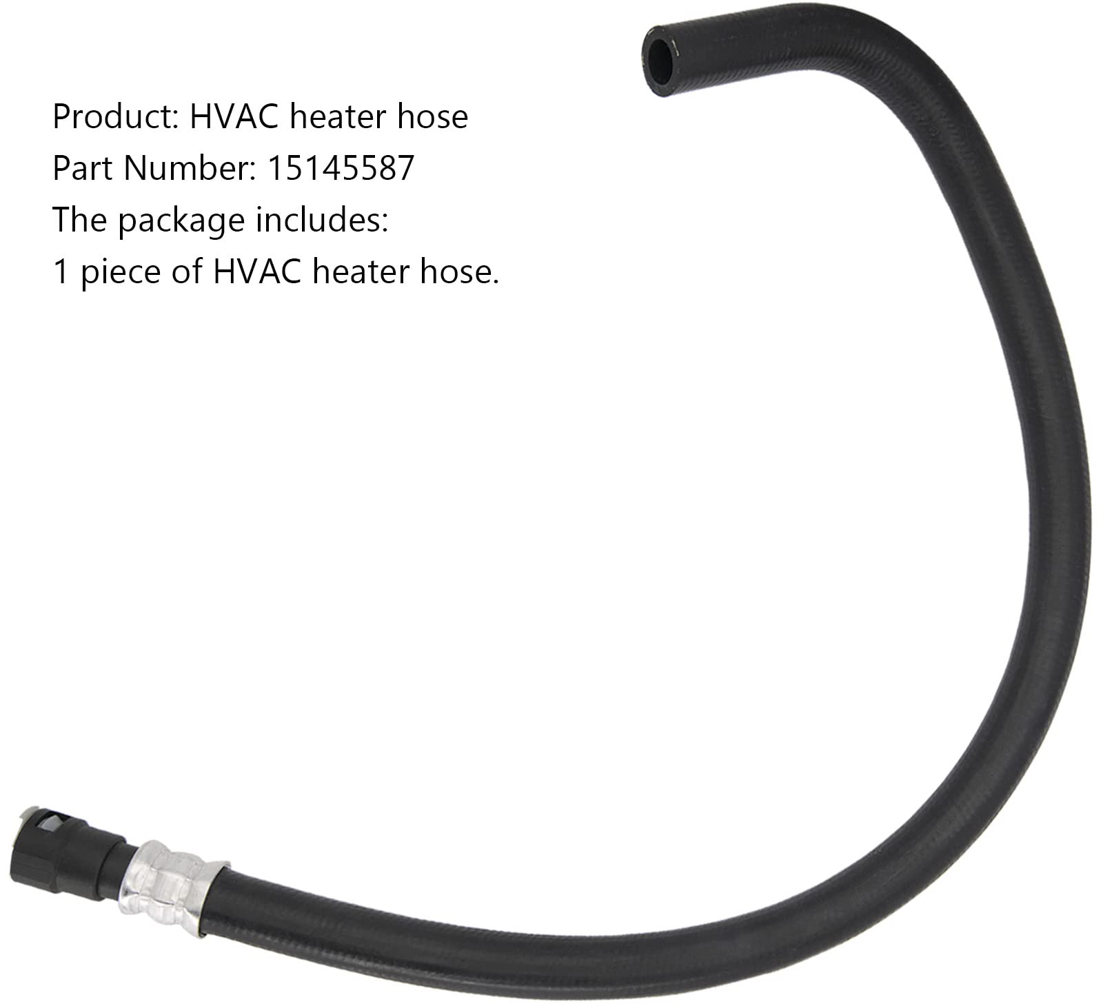 15145587 Lower Heater Hose Assembly for Cadillac Chevy GMC - Replacement HVAC Heater Core Hose, Engine Cooling System Part - Perfect for Winter Driving & HVAC Repair
