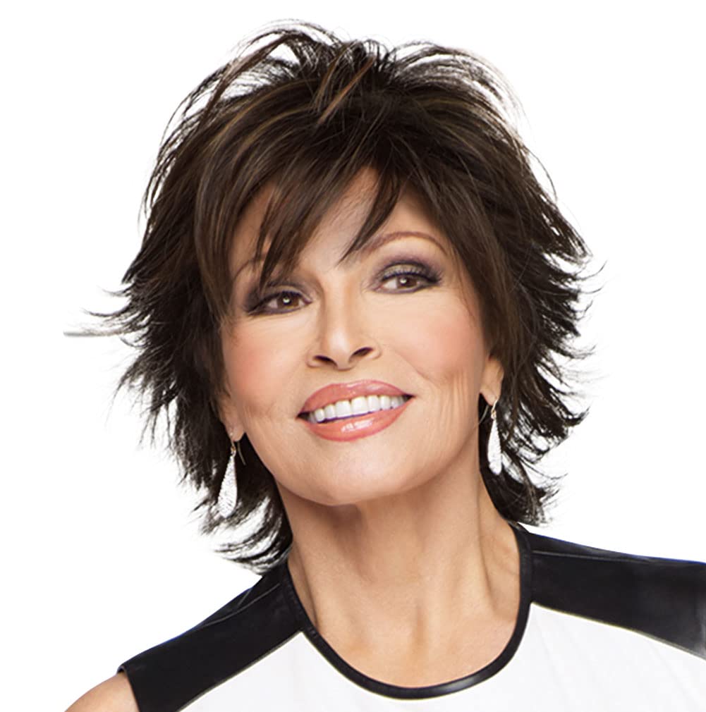 Raquel Welch Trend Setter Mid-Length Shag Wig by Hairuwear - Large Cap Size, R6 Dark Chocolate Brown Synthetic Hairpiece for Women | Perfect for Cosplay, Costume Parties & Everyday Fashion