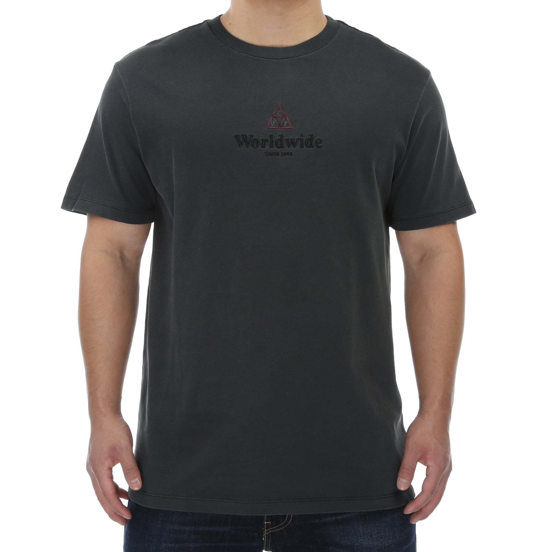 Huf Marciano Overdye T-Shirt for Men - Black Cotton Streetwear Tee - Perfect for Casual Wear, Skateboarding & Urban Fashion