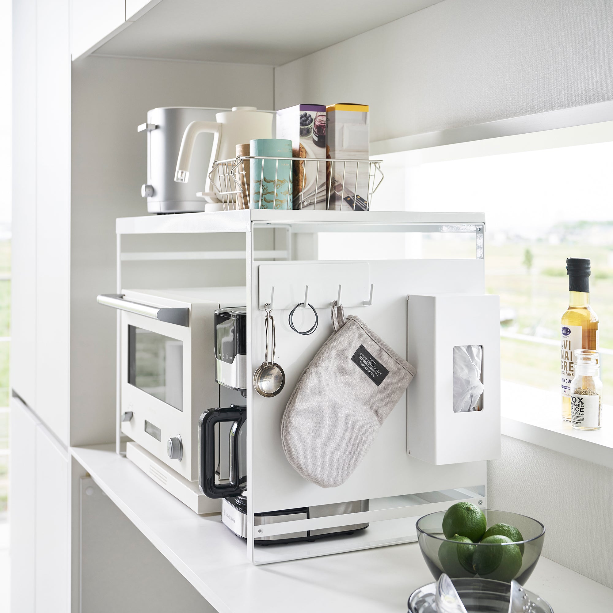 Stainless Steel Kitchen Appliance Organizer Rack - Space Saving Storage for Blenders, Mixers & Small Appliances - Perfect for Countertop, Pantry or Cabinet Organization