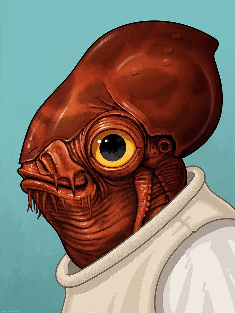 Star Wars Admiral Ackbar Poster - Vintage Wall Art Decor for Fans, Home & Office - Perfect for Movie Themed Rooms & Gifts