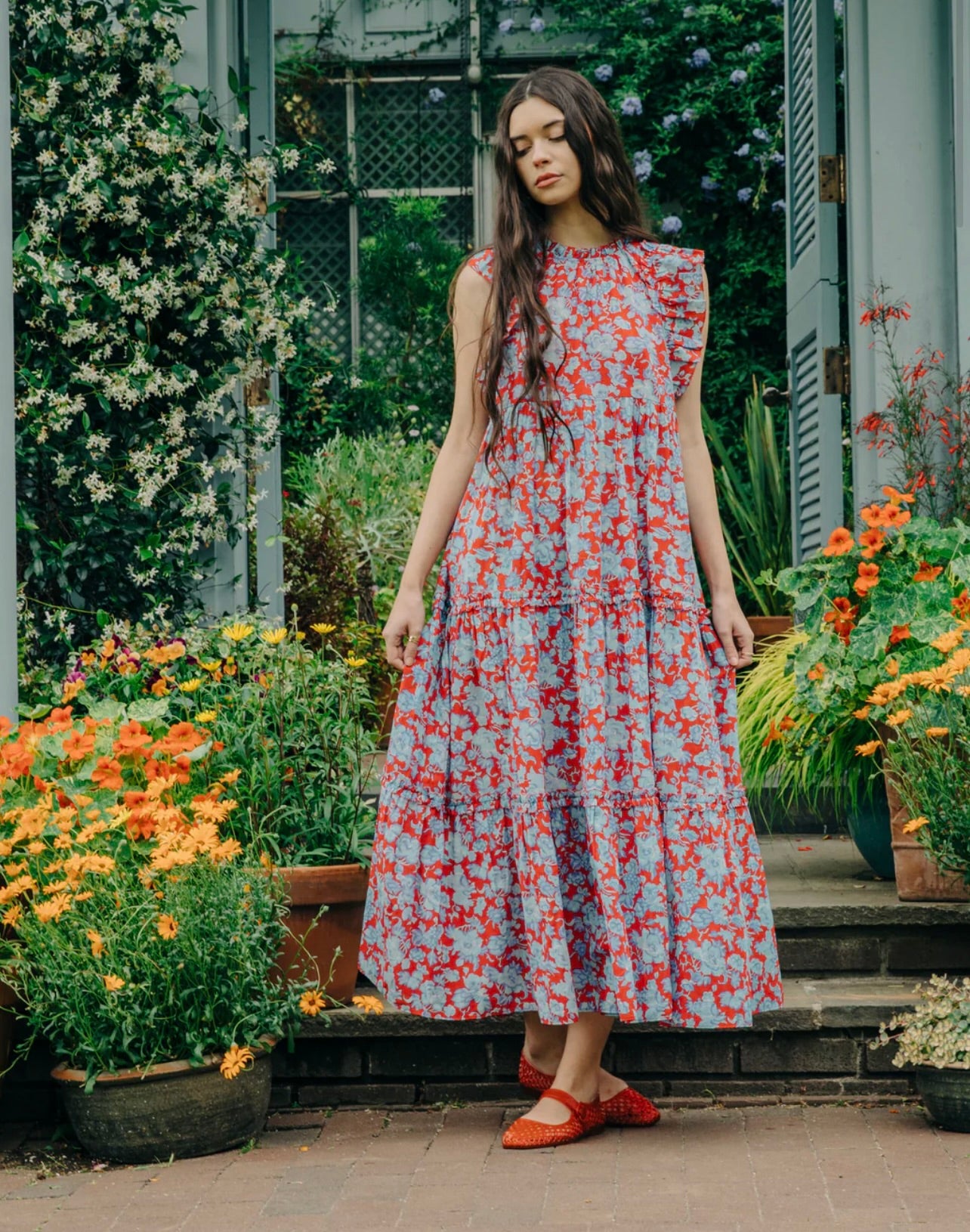 Poppy Maxi Dress - Floral Print Long Summer Dress for Women | Perfect for Beach, Vacation & Casual Outings