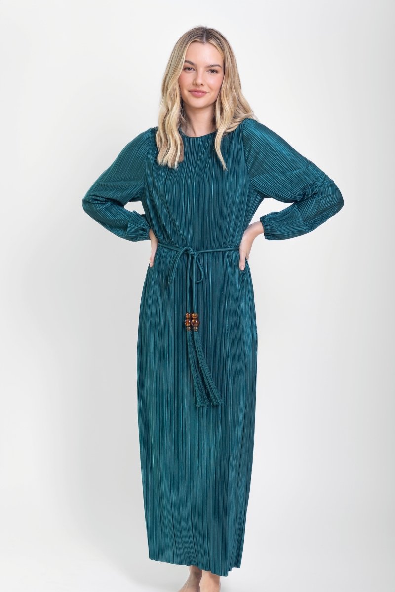Elegant MEGAN DRESS in Green - Flowy Summer Maxi Dress for Women | Perfect for Beach Vacations, Weddings & Date Nights