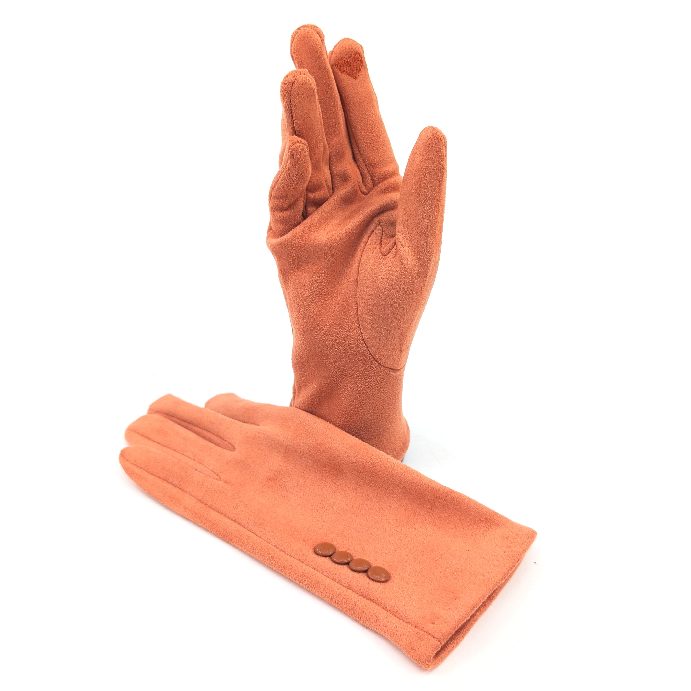 Bright Orange Winter Gloves - Warm & Stylish Pumpkin Color for Outdoor Activities, Skiing, and Cold Weather Fashion