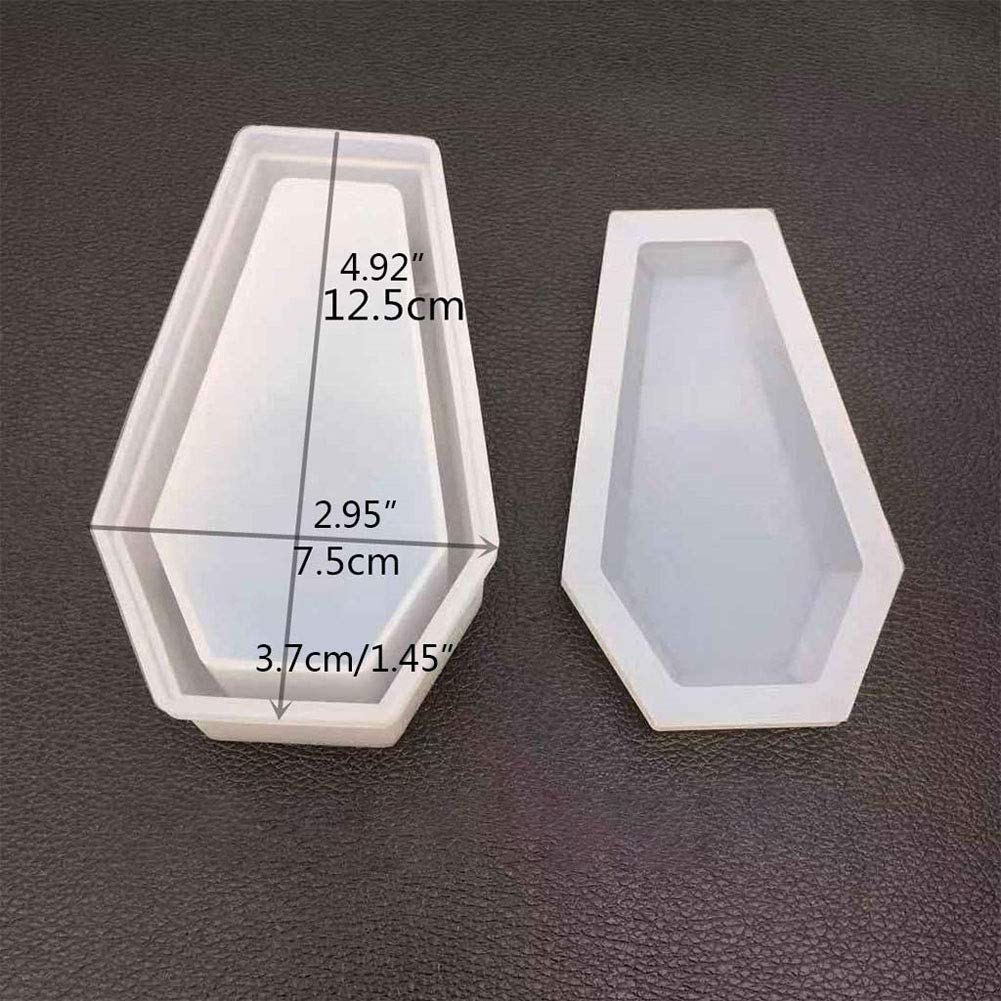 Dark Vampire Coffin Shaped Resin Mold for Jewelry Making - Crystal Epoxy Silicone Mold, DIY Craft Supplies, Handmade Jewelry Storage Box - Perfect for Halloween Decor, Gothic Jewelry Displays & Unique Gift Packaging