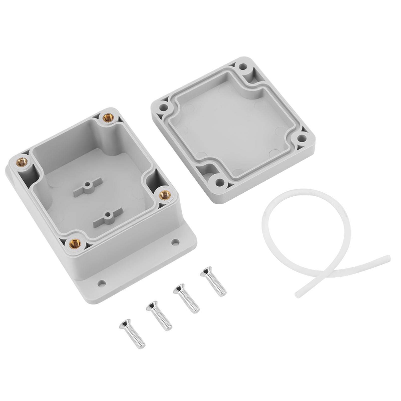 ABS Plastic IP65 Waterproof Junction Box - 115x90x55mm DIY Electrical Enclosure with Hinged Cover & Mounting Plate for Outdoor/Indoor Wiring Projects
