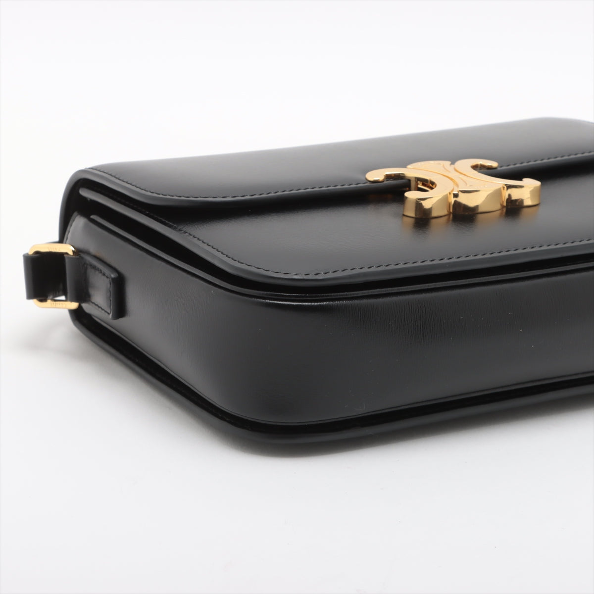 Celine Triomphe Classique Medium Black Crossbody Bag - Stylish & Elegant for Women's Daily Use, Work, and Evening Events