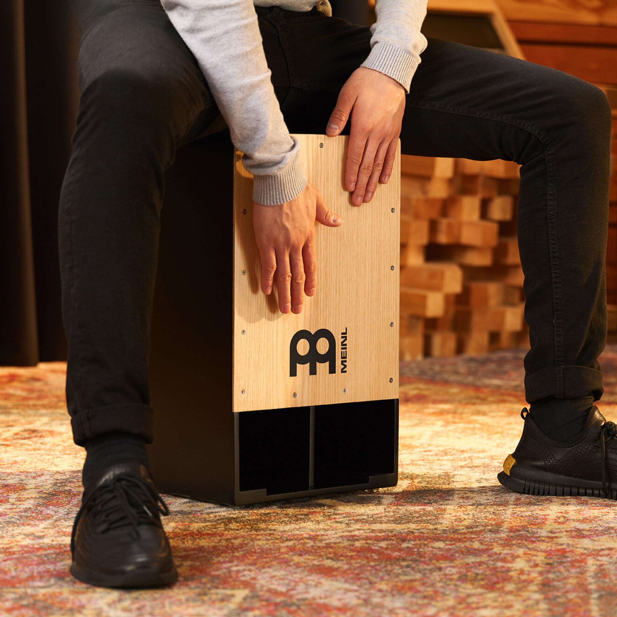 Meinl Subwoofer Bass Cajon Box Drum with Internal Snares - Premium American White Ash Playing Surface, 2-Year Warranty (SUBCAJ1AWA) | Perfect for Live Performances, Studio Recording & Acoustic Jam Sessions