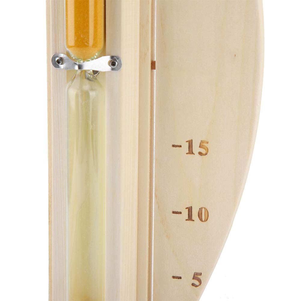 Luxury 15-Minute Hourglass Sand Timer for Sauna - Premium Wood & Glass Design - Functional & Decorative Sauna Accessory - Perfect for Spa, Steam Room, and Relaxation Therapy
