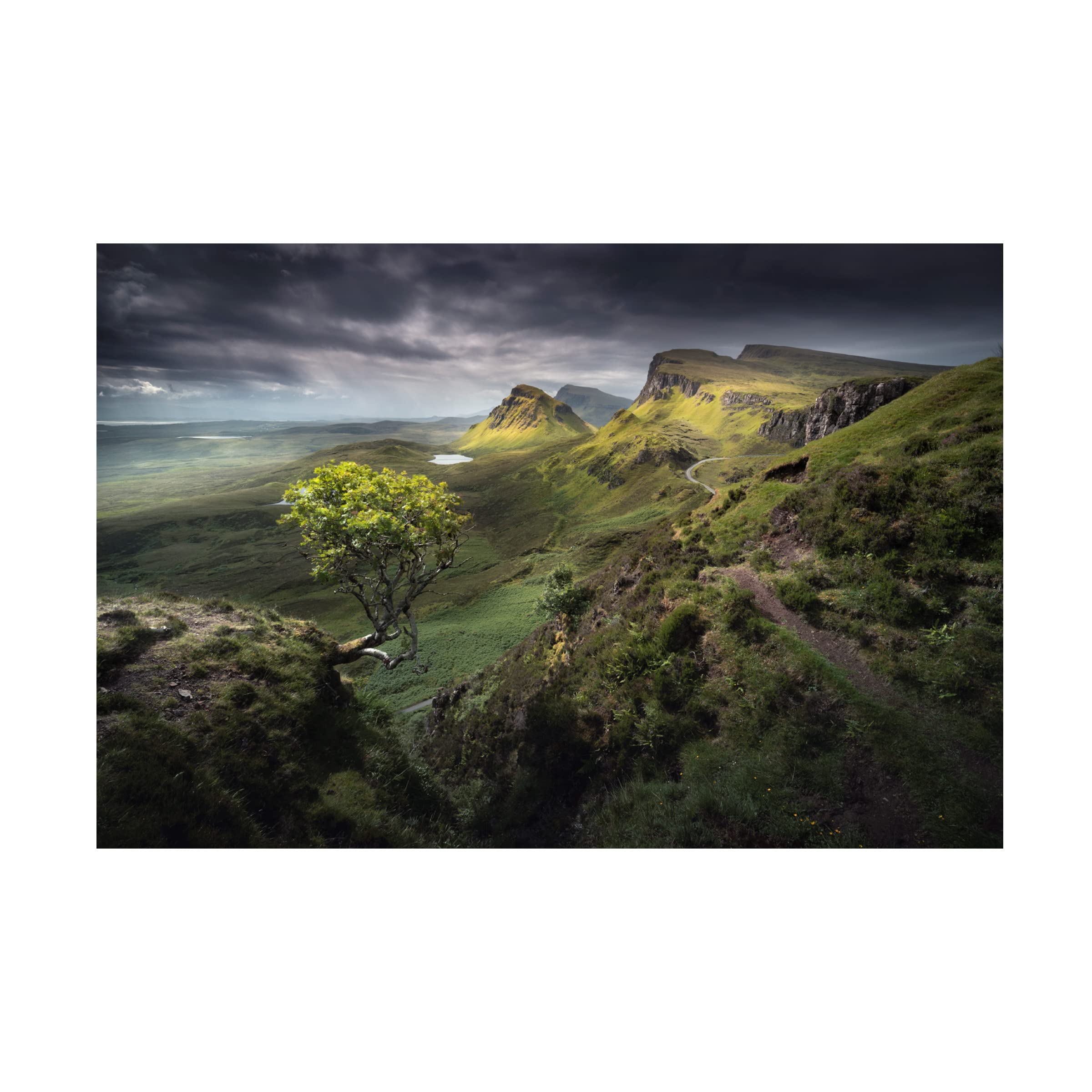 Trademark Fine Art 'Quiraing' Landscape Canvas Print by Karol Nienartowicz - Stunning Scottish Highland Wall Art for Living Room, Bedroom & Office Decor