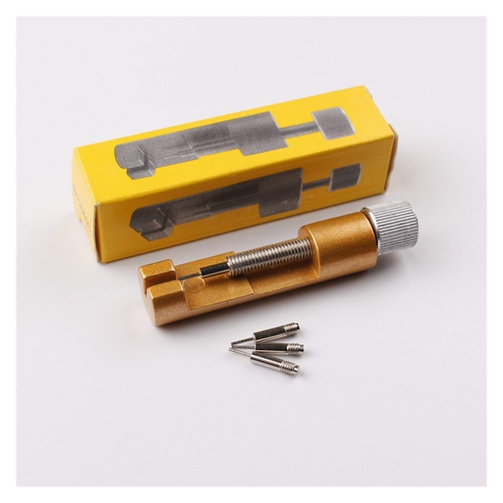 Stainless Steel Watch Repair Kit - Gold Case Opener & Bracelet Adjuster for Watch Band Maintenance