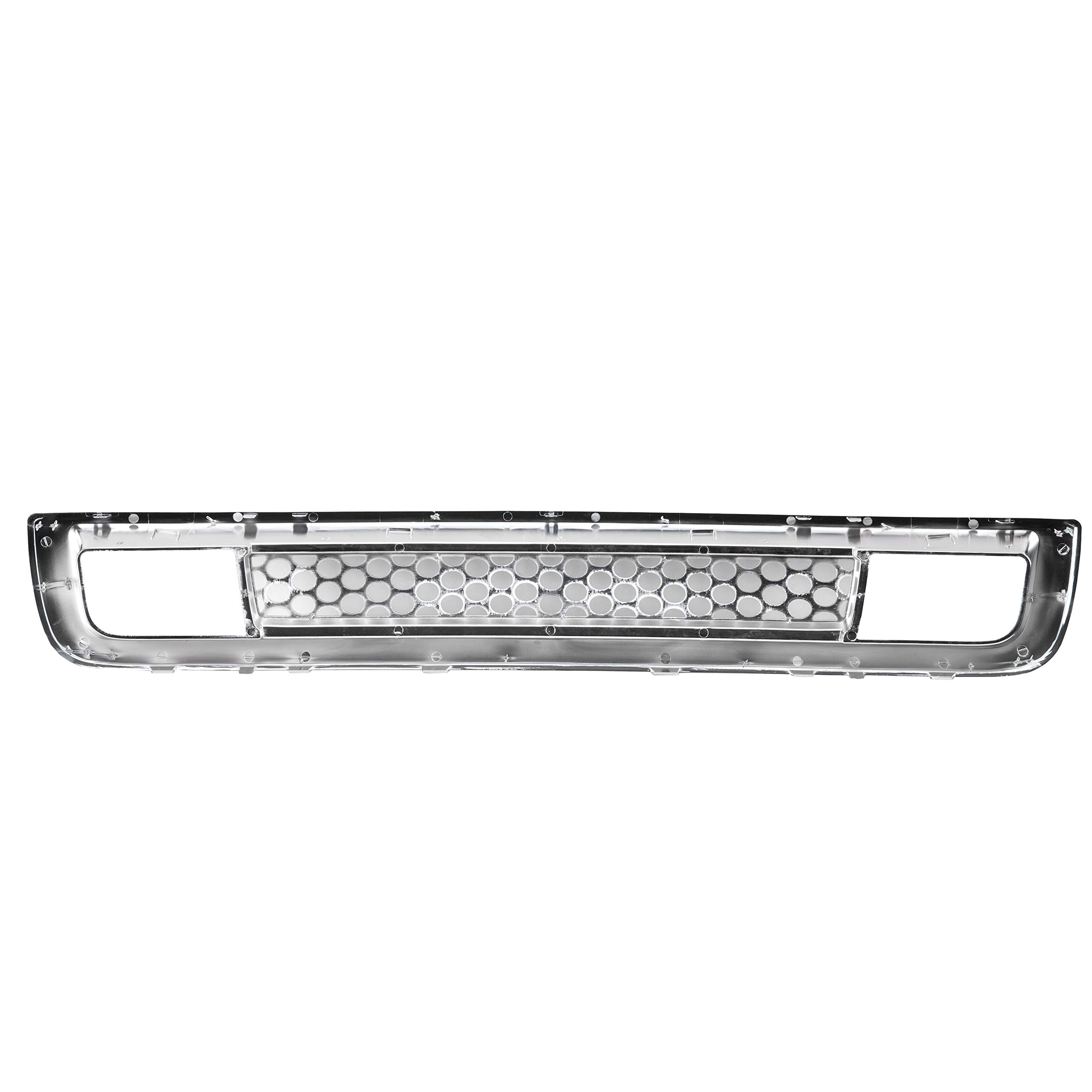 KUAFU Front Bumper Lower Grille Replacement for 2007-2013 GMC Sierra 1500 Denali - Chrome Silver Bumper Grill - Perfect for Off-Roading & Truck Customization