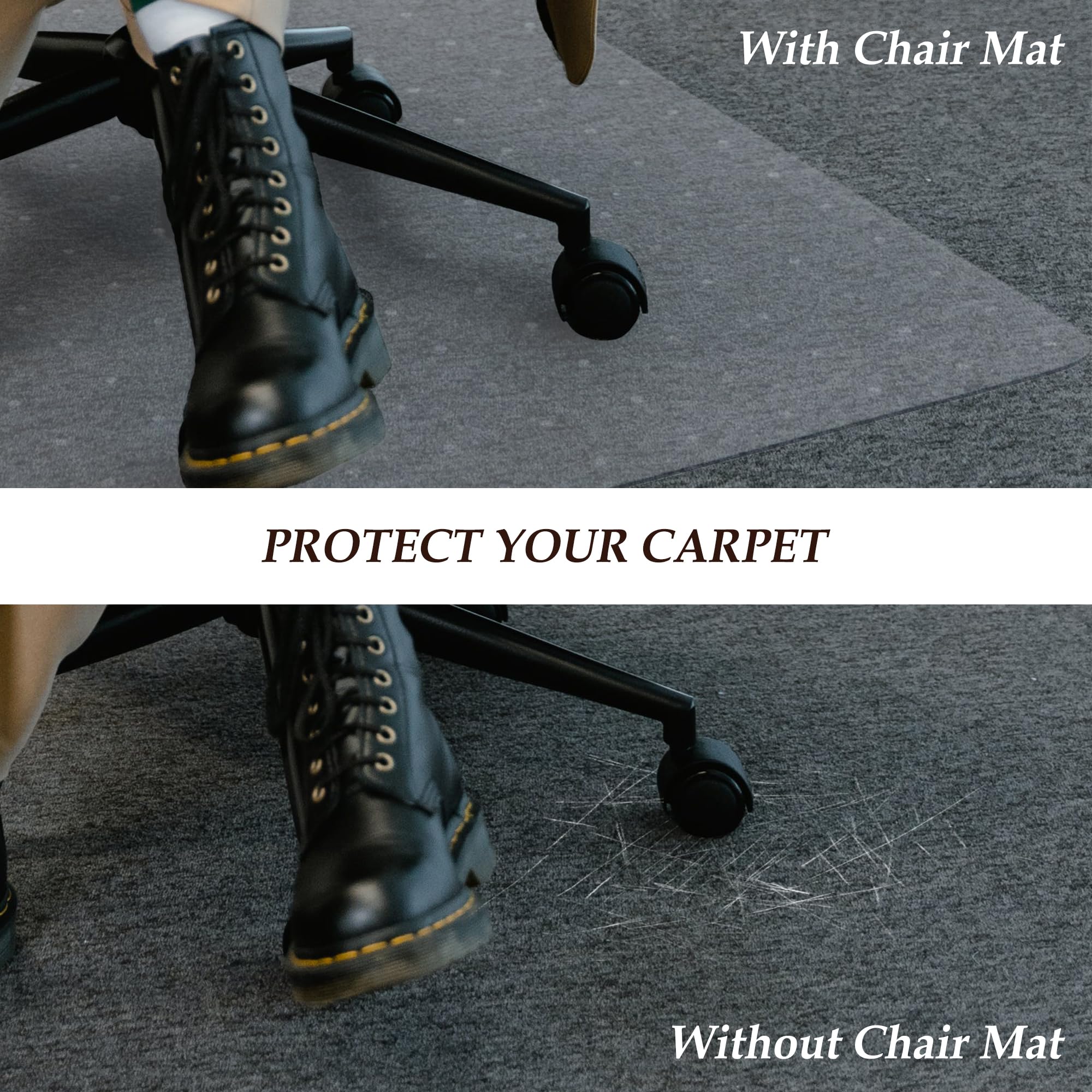 Clear Office Chair Mat for Carpet 36x48