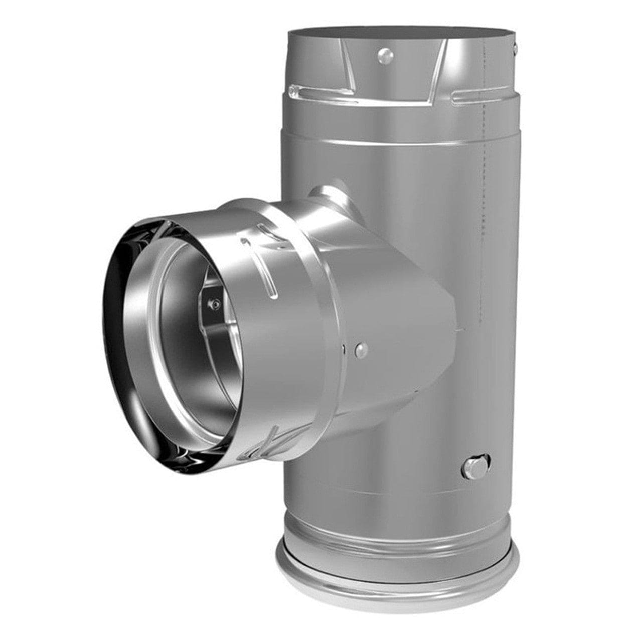 3 Pelletvent Pro Black Single Tee With Clean Out Cap - Pellet Stove Venting Pipe Fitting for Wood Pellet Stove Installation & Maintenance