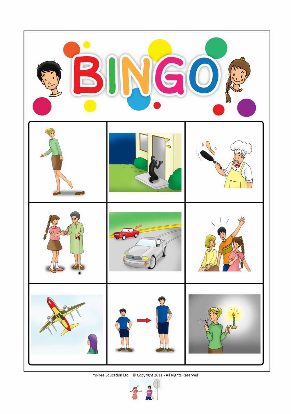 Phrasal Verbs Flash Cards with Bingo Game - Vocabulary Learning Cards for Toddlers, Kids & Adults | ESL, Classroom & Homeschool Activities