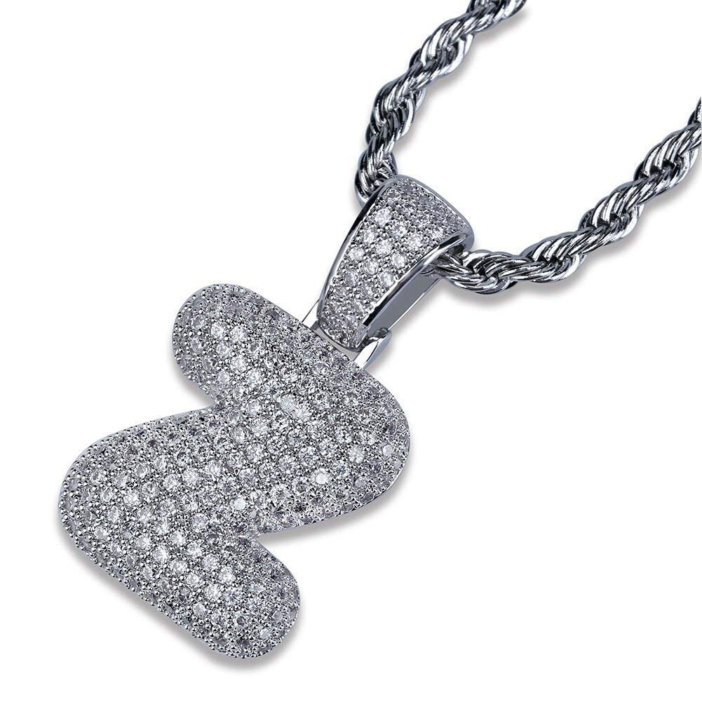 Custom Iced Out Zircon Bubble Pendant with Chain for Hip-Hop Jewelry