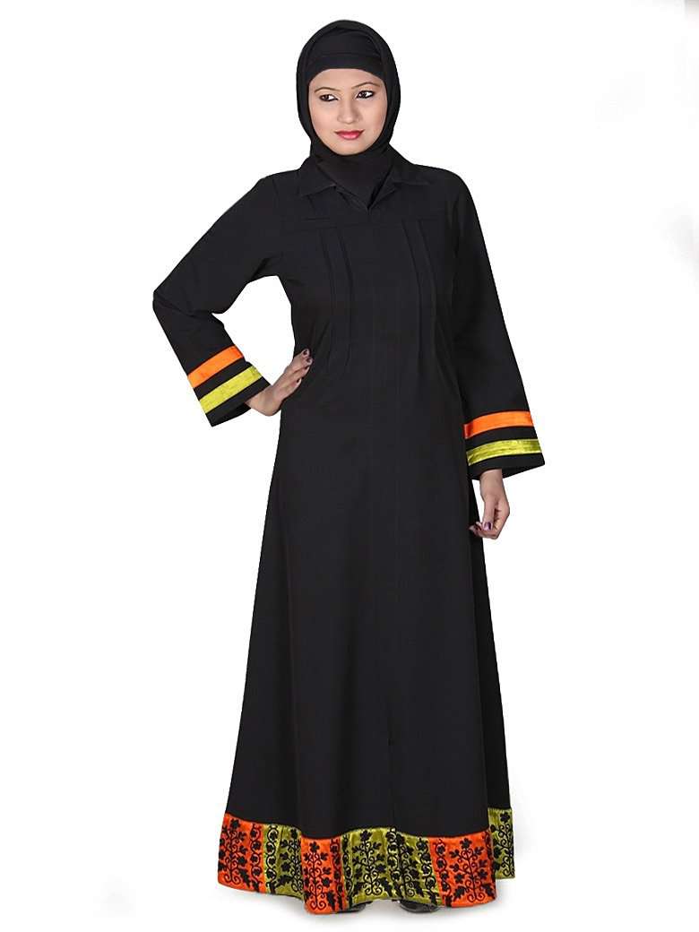 Elegant Embroidered Abaya Dress for Women - Modest Islamic Clothing - Perfect for Prayer, Eid, and Special Occasions