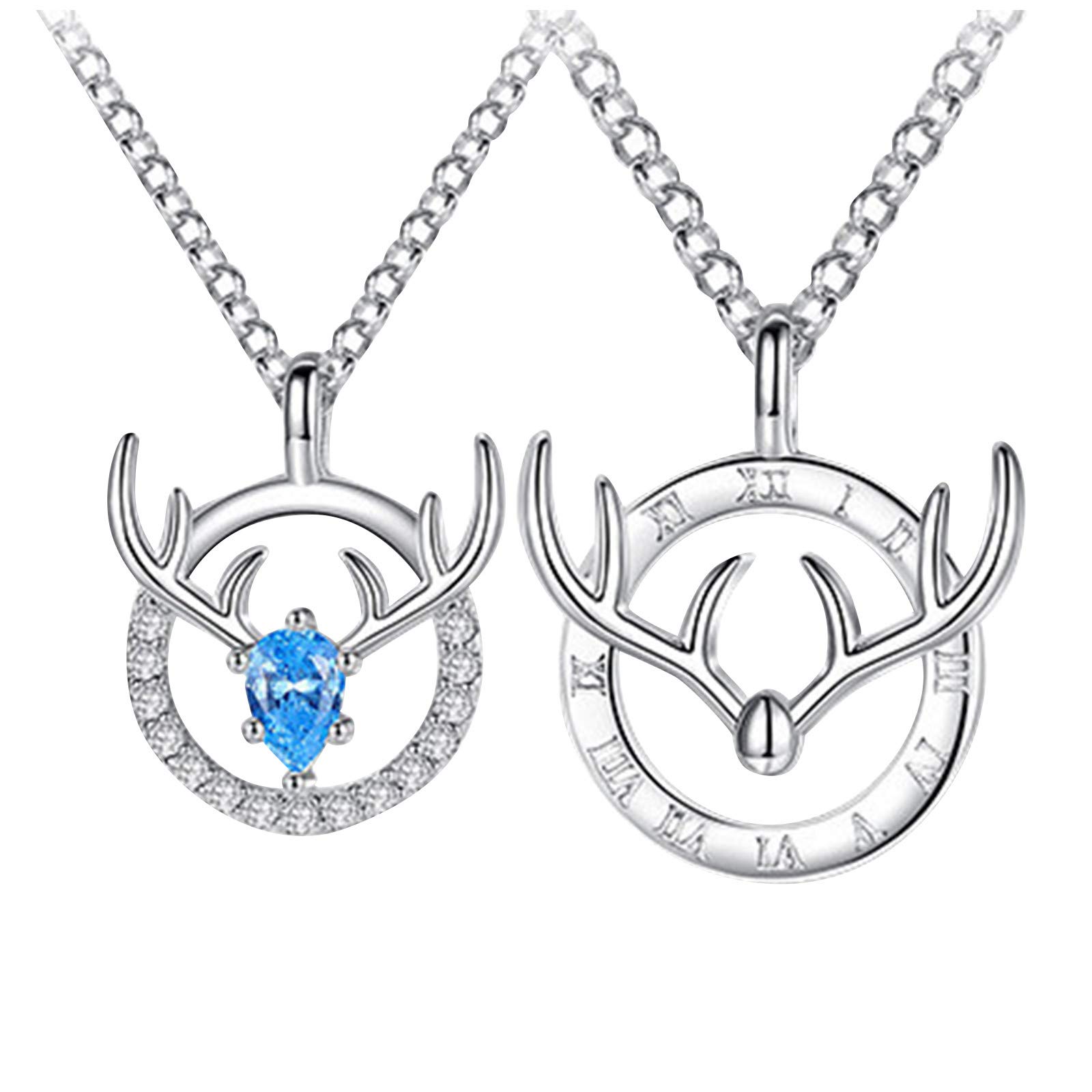 Kigauru Dainty Layered Choker Necklace Set - 2PCS Double Ring Pendant Crystal Adjustable Chain Necklace for Women & Girls | Valentine's Day Gift, Everyday Jewelry, Party & Date Night Accessories