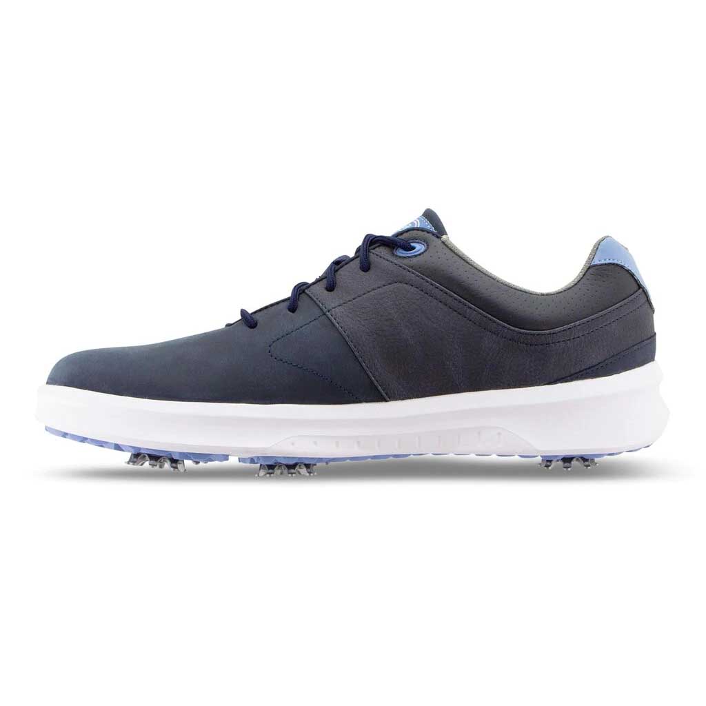 FootJoy ContourFIT Navy Men's Golf Shoes - Waterproof Spiked Golf Shoes for Men with Comfortable Cushioning | Perfect for Walking Courses & Wet Conditions