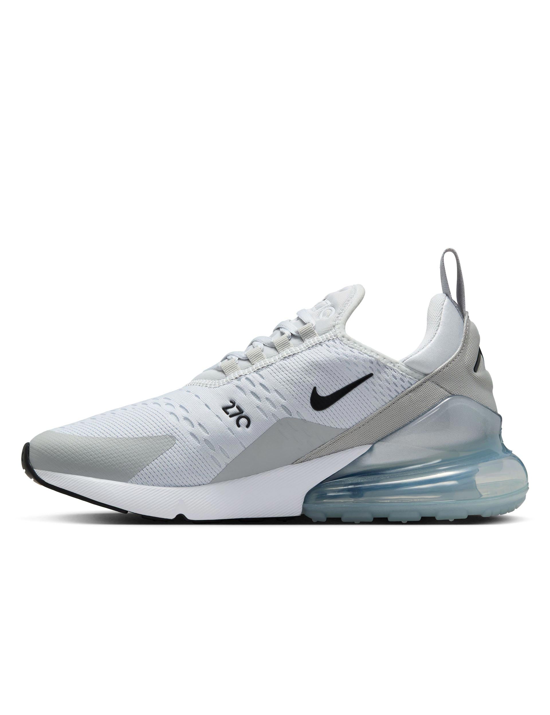 Nike Air Max 270 Running Shoes - Pure Platinum/Black/Light Smoke Grey - Comfortable Cushioned Sneakers for Men & Women | Perfect for Jogging, Gym Workouts & Casual Wear
