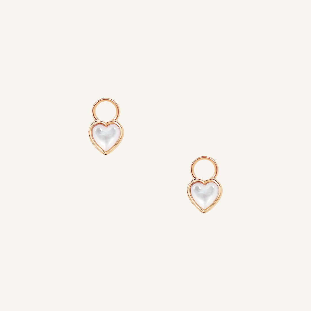 Devote Heart Hoop Charm Earrings (Set of 2) - Sterling Silver Dainty Hoops for Women, Valentine's Day Gift for Her - Perfect for Date Night & Special Occasions