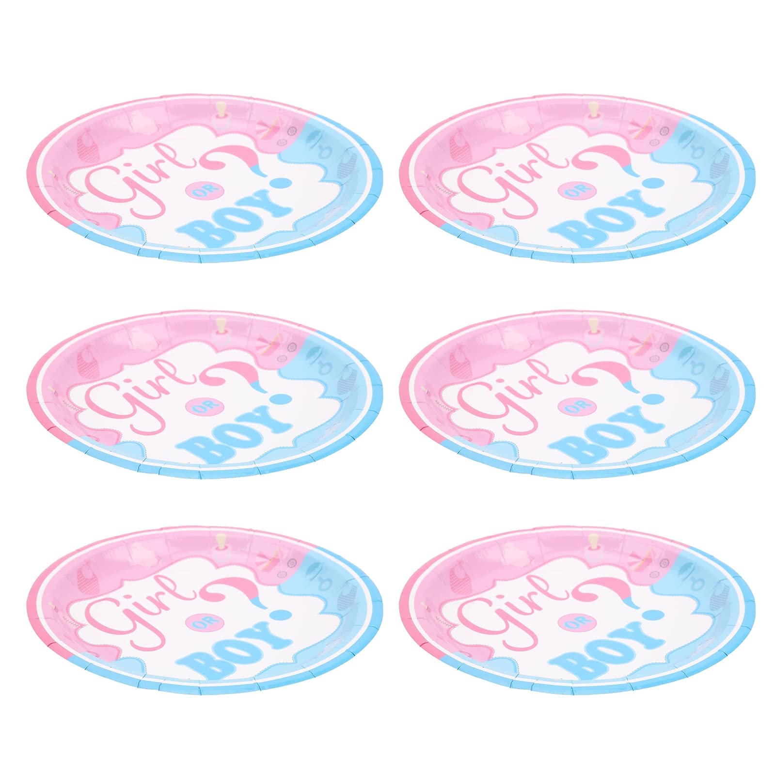 Zerodis Baby Gender Reveal Party Supplies - Blue & Pink Gender Reveal Plates & Paper Trays for Baby Shower Decorations - Perfect for Gender Announcement Parties & Celebration Events