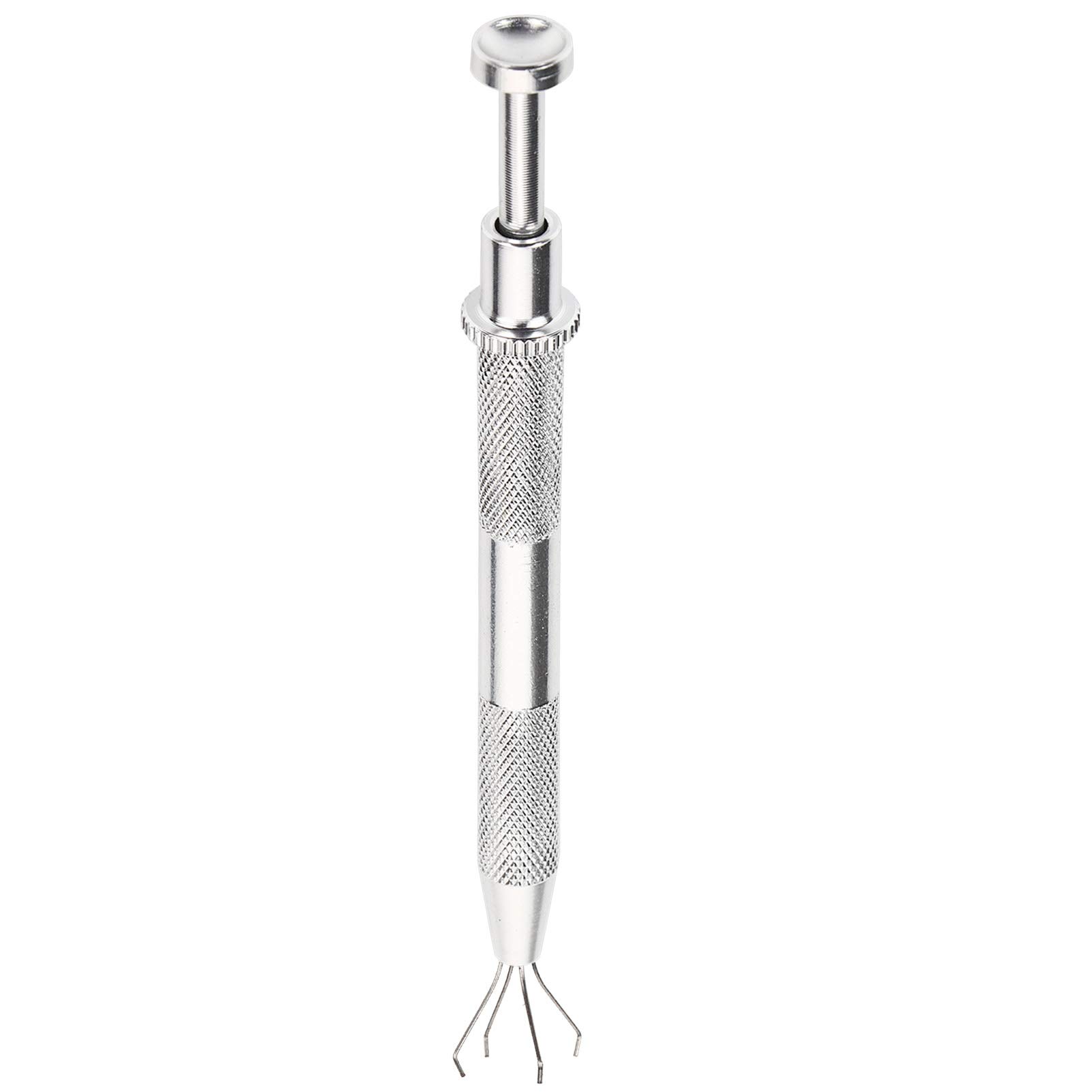 POCREATION 4-Claw Jewelry Pick Up Tool - Piercing Ball Holder, Prong Tweezers Catcher Grabber for Tiny Objects - Perfect for Jewelry Making, Piercing, and Home Office Organization
