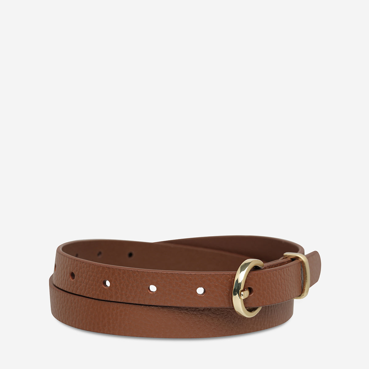 Happens All The Time Belt - Tan/Gold Adjustable Waist Belt for Women | Fashion Accessory for Jeans, Dresses & Casual Outfits