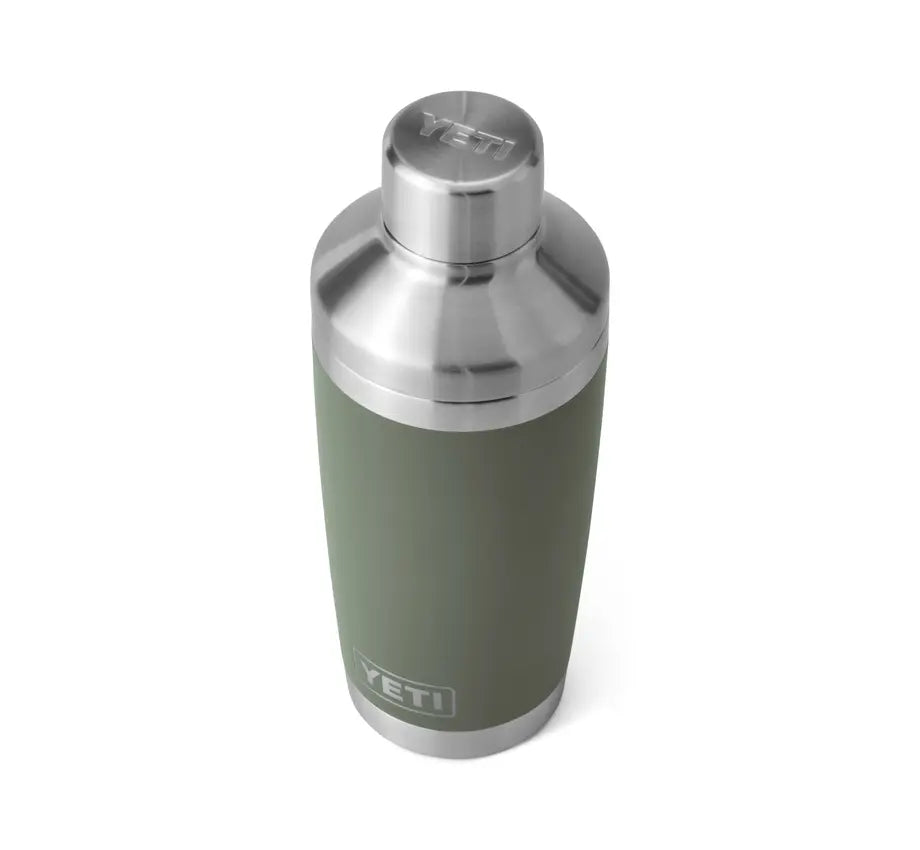 20 oz Rambler Cocktail Shaker in Camp Green - Premium Stainless Steel Bar Tool for Mixing Drinks at Home, Parties & Outdoor Camping