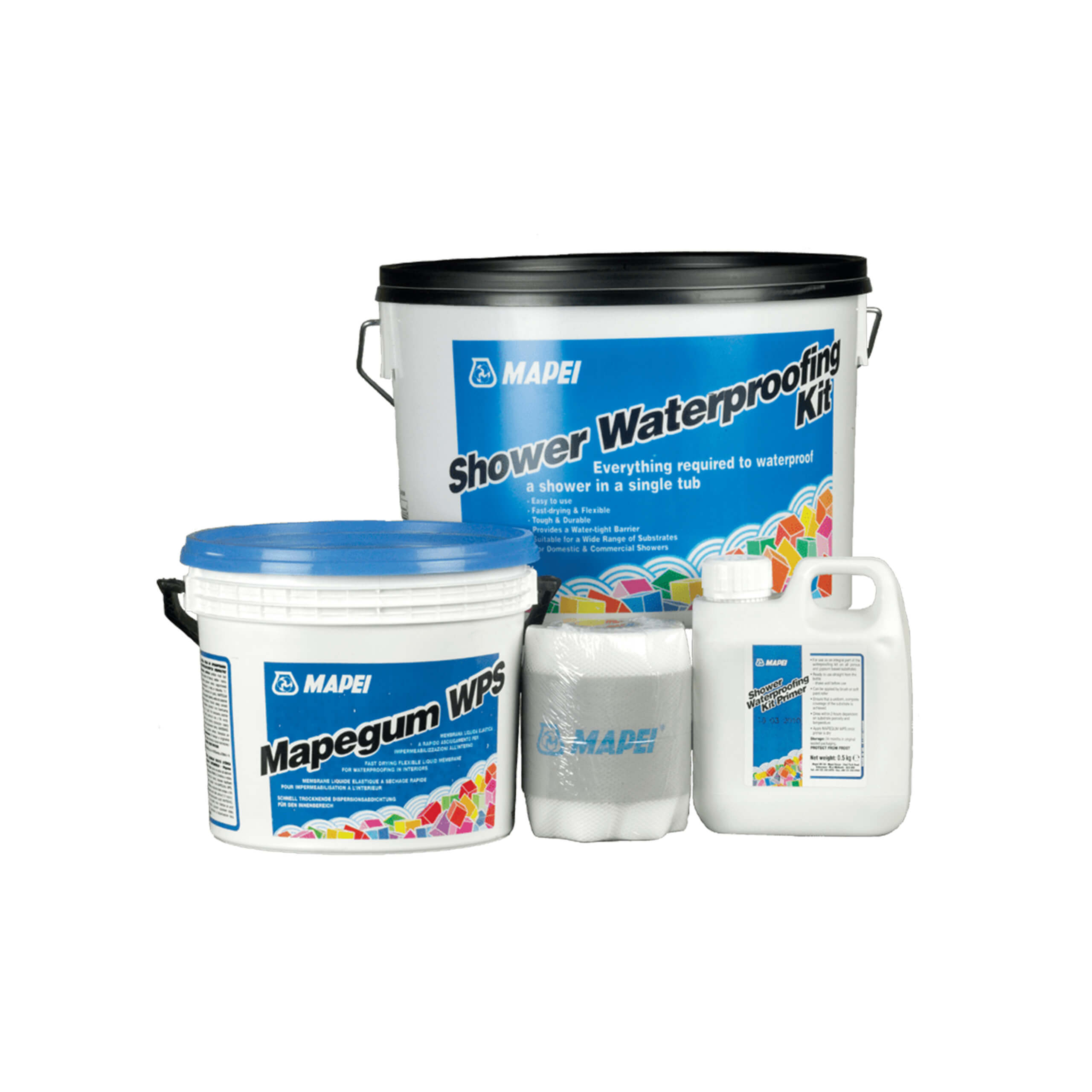 Mapei Shower Waterproofing Kit - Premium Bathroom Tile Sealer & Crack Prevention Solution for Wet Areas, Showers, and Bathrooms - DIY Waterproofing Membrane for Long-Lasting Protection