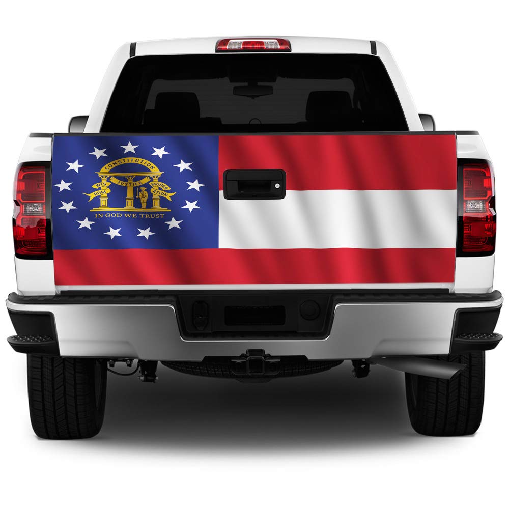 Georgia Flag Truck Tailgate Wrap - HD Decal Graphics with 3M Professional Grade Material | Universal Fit for Full Size Trucks | Weatherproof & Car Wash Safe | Made in USA | Perfect for Tailgating, Car Shows & Patriotic Display