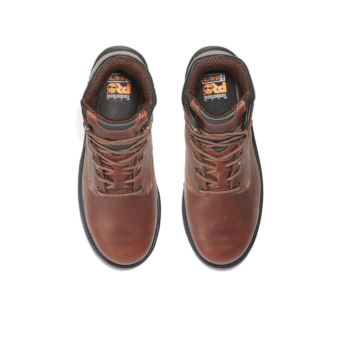 Flexshield Img 6 Inch Steel Toe Work Boots for Men - Brown Safety Shoes for Construction, Warehouse & Outdoor Work