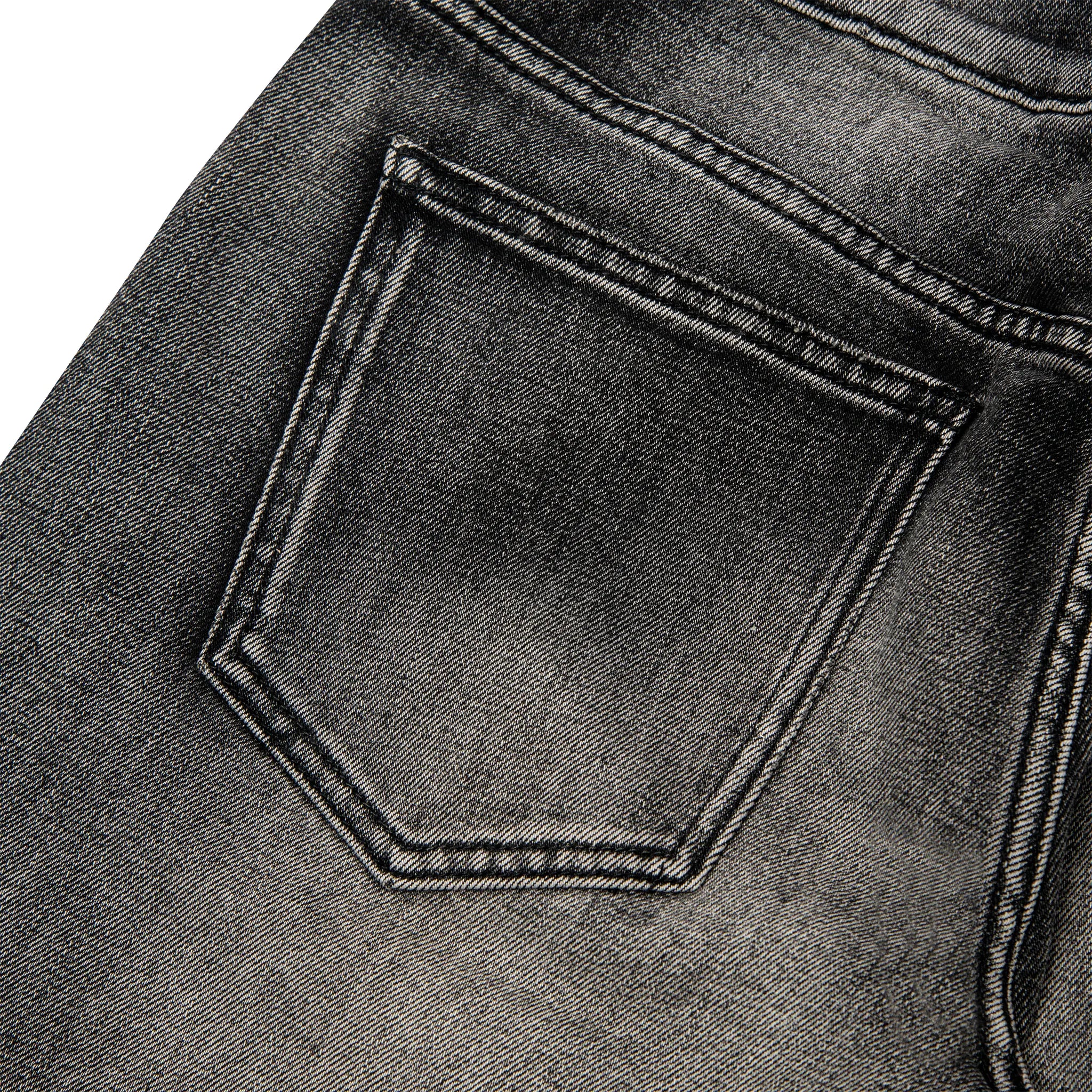 SIARR High Waist Flared Jeans for Women - Dark Grey Distressed Denim Pants, Comfortable Stretch Bootcut Jeans for Casual Wear & Night Out