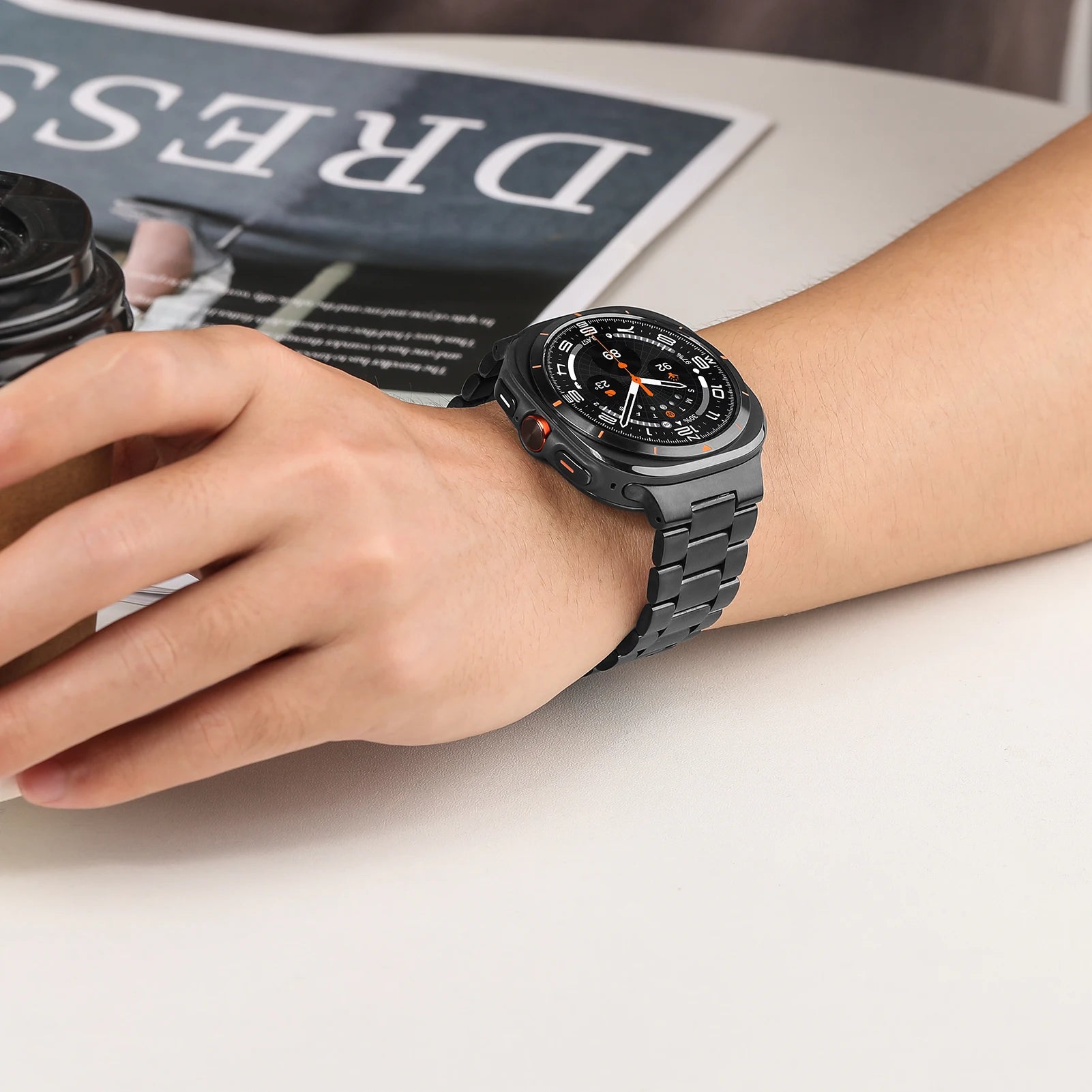 Premium Stainless Steel Bracelet for Samsung Galaxy Watch Ultra - Durable & Stylish Smartwatch Band for Men & Women - Perfect for Workouts, Office & Everyday Wear