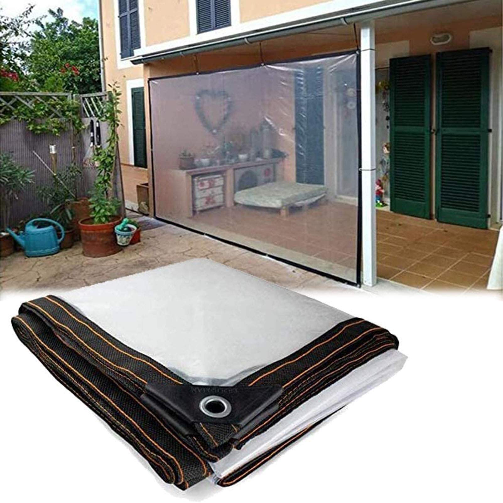 Heavy Duty Clear Tarpaulin Sheet 26x33ft - Waterproof Trap Cover for Camping, Fishing, Gardening | Durable Outdoor Canopy with Reinforced Eyelets | Perfect for Picnics, Boat Covers, and Plant Protection