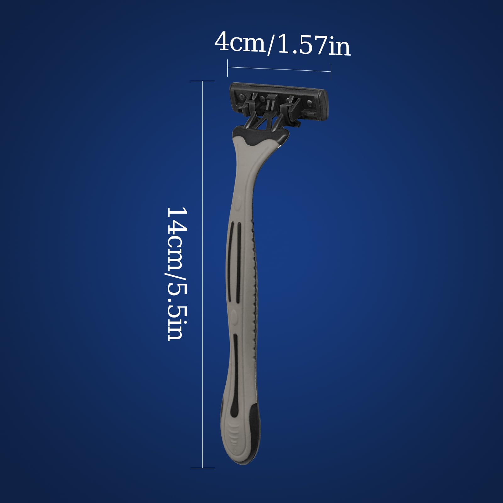 (650 Pack) Kheoxusa 3-Blade Disposable Razors - Individually Wrapped, Triple Blade Shaving Razors for Men & Women - Perfect for Travel, Hotels, Airbnb, Tattoo Shaving & Grooming - Grey Black
