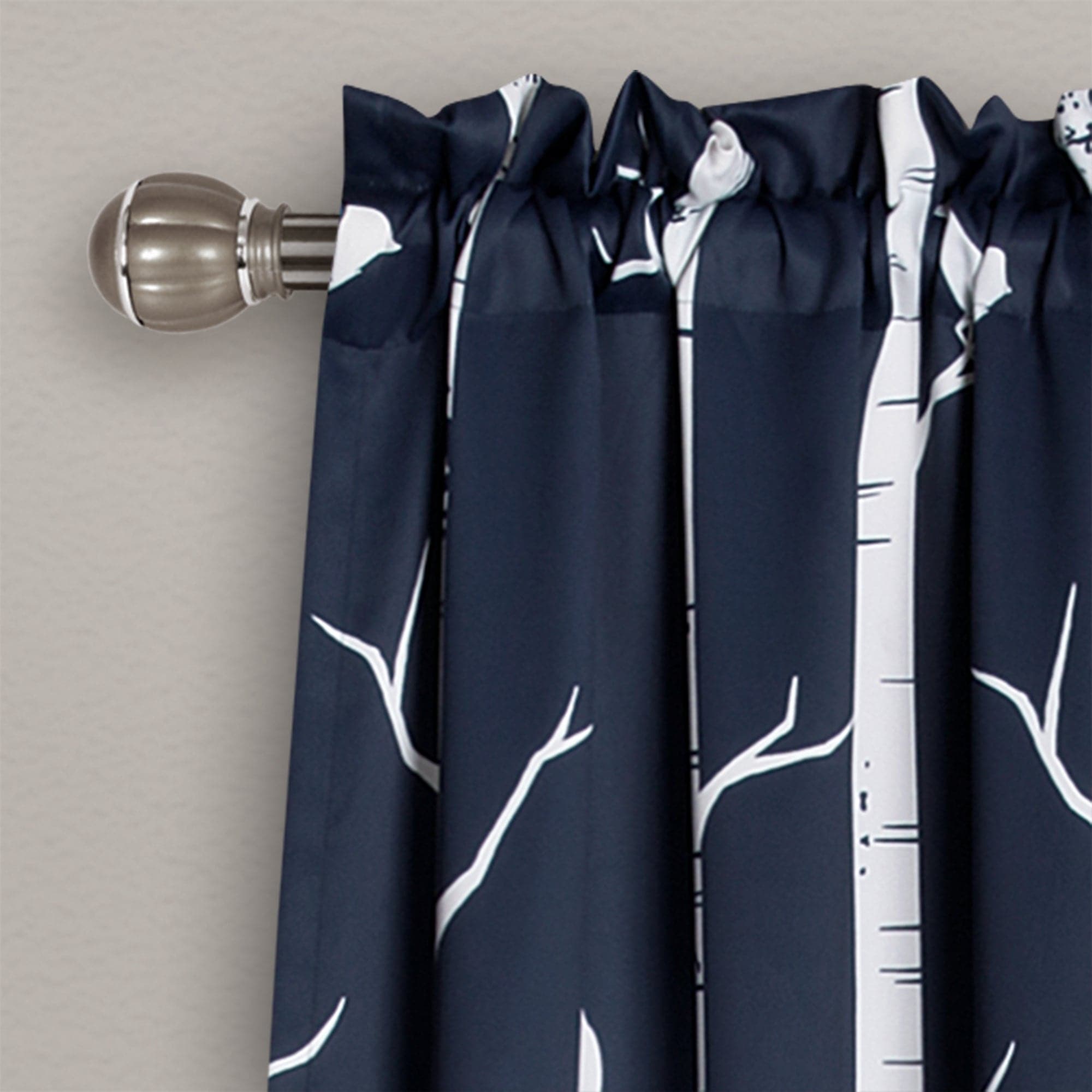 Bird on the Tree Light Filtering Window Curtain Set - Nature Inspired Sheer Drapes for Living Room & Bedroom - Perfect for Soft Sunlight & Privacy