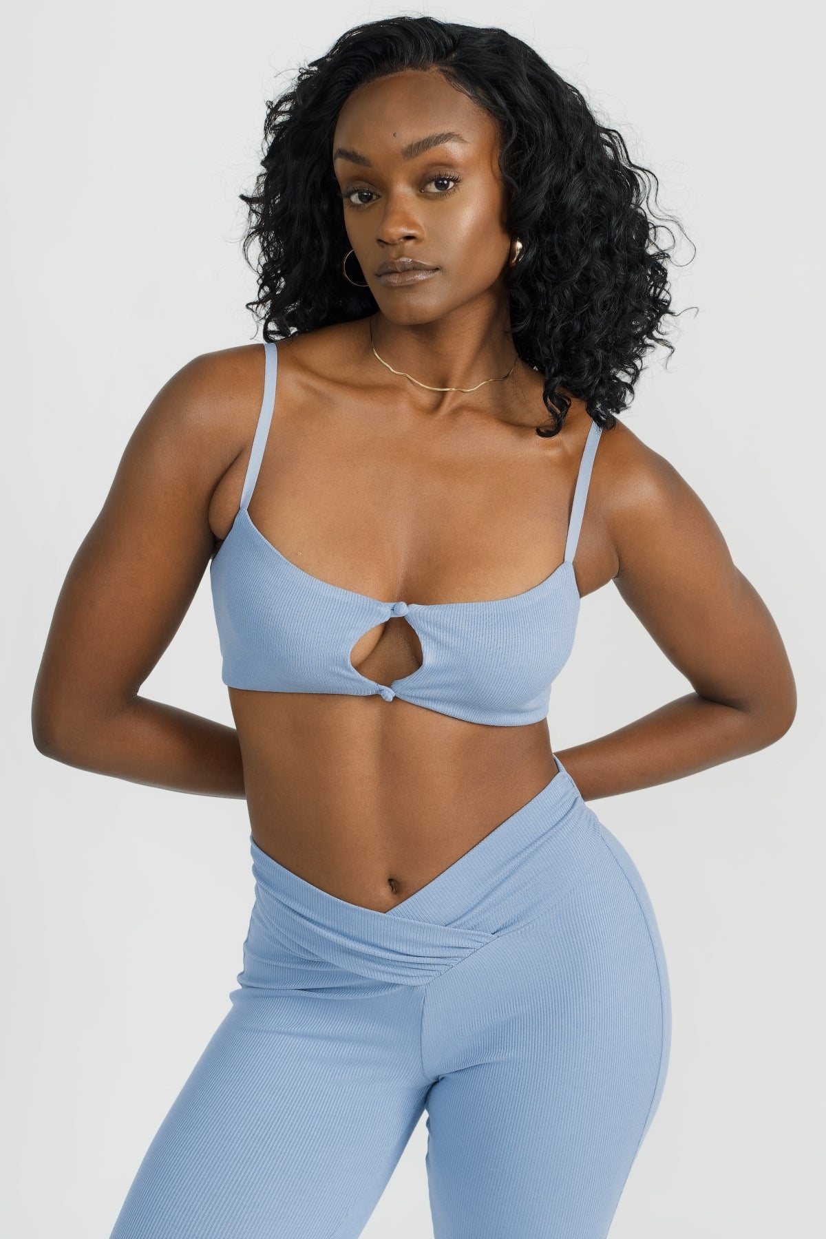 Emmie Bralette Azure Blue - Wireless Comfort Bra for Women - Perfect for Yoga, Lounge & Everyday Wear