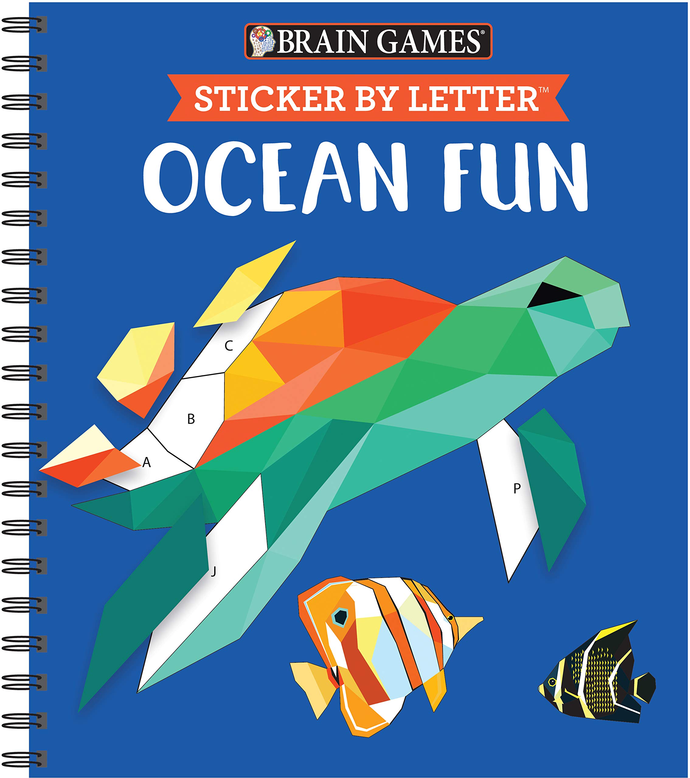 Ocean Sticker by Letter Puzzle Book - Kids Brain Games for Travel & Learning