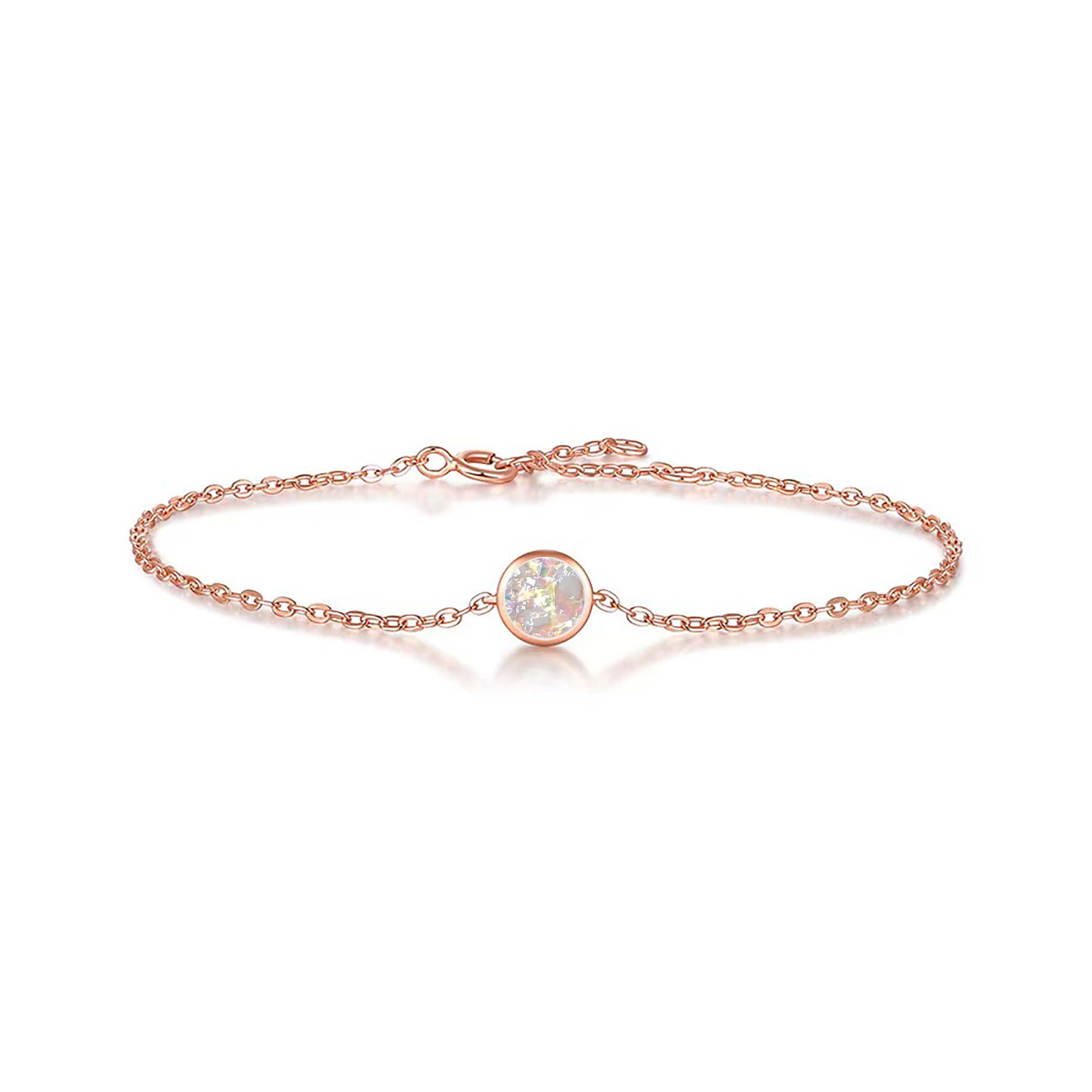 Circle Grace: Solid Gold Cremation Jewelry Bracelet for Ashes - Memorial Keepsake for Loved Ones | Perfect for Remembrance & Special Occasions