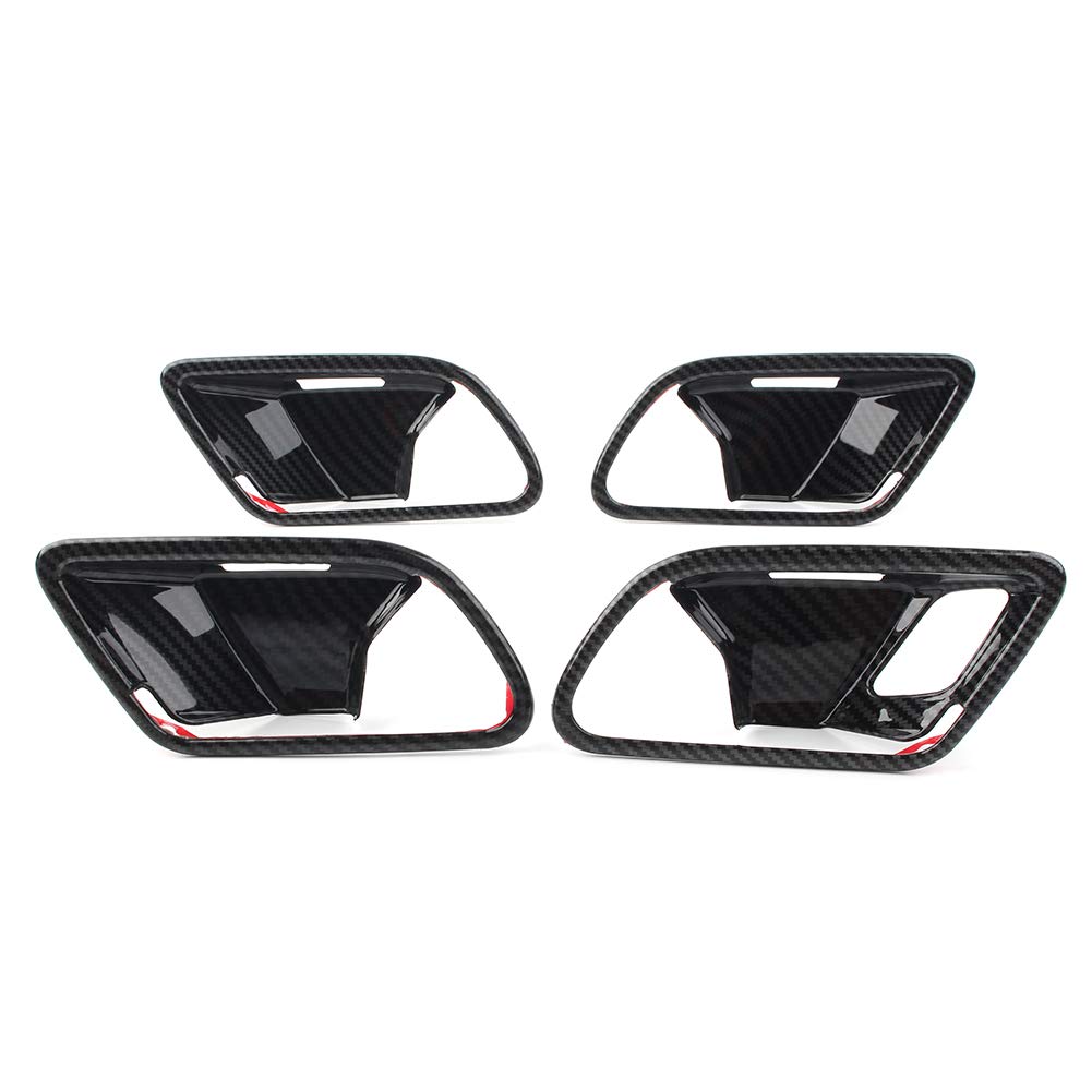 Carbon Fiber Look Door Pull Handle & Support Bracket for Mercedes-Benz A-Class W177 (2019) - Interior Door Panel Upgrade for Enhanced Grip & Luxury Style | Perfect for Car Enthusiasts & DIY Auto Modifications
