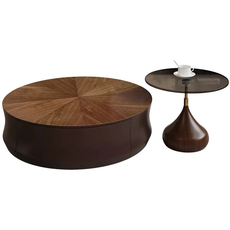 Stylish Solid Wood Corner Coffee Table with Storage Shelf - Perfect for Small Spaces, Living Room, Bedroom & Office Decor