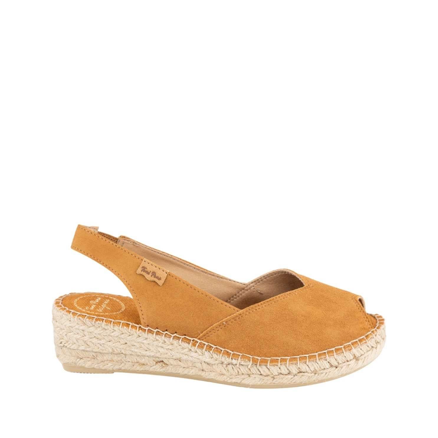 Women's Cushioned Suede Leather Wedge Espadrille Sandals - Bernia A | Comfortable Summer Shoes for Beach, Vacation & Casual Outings