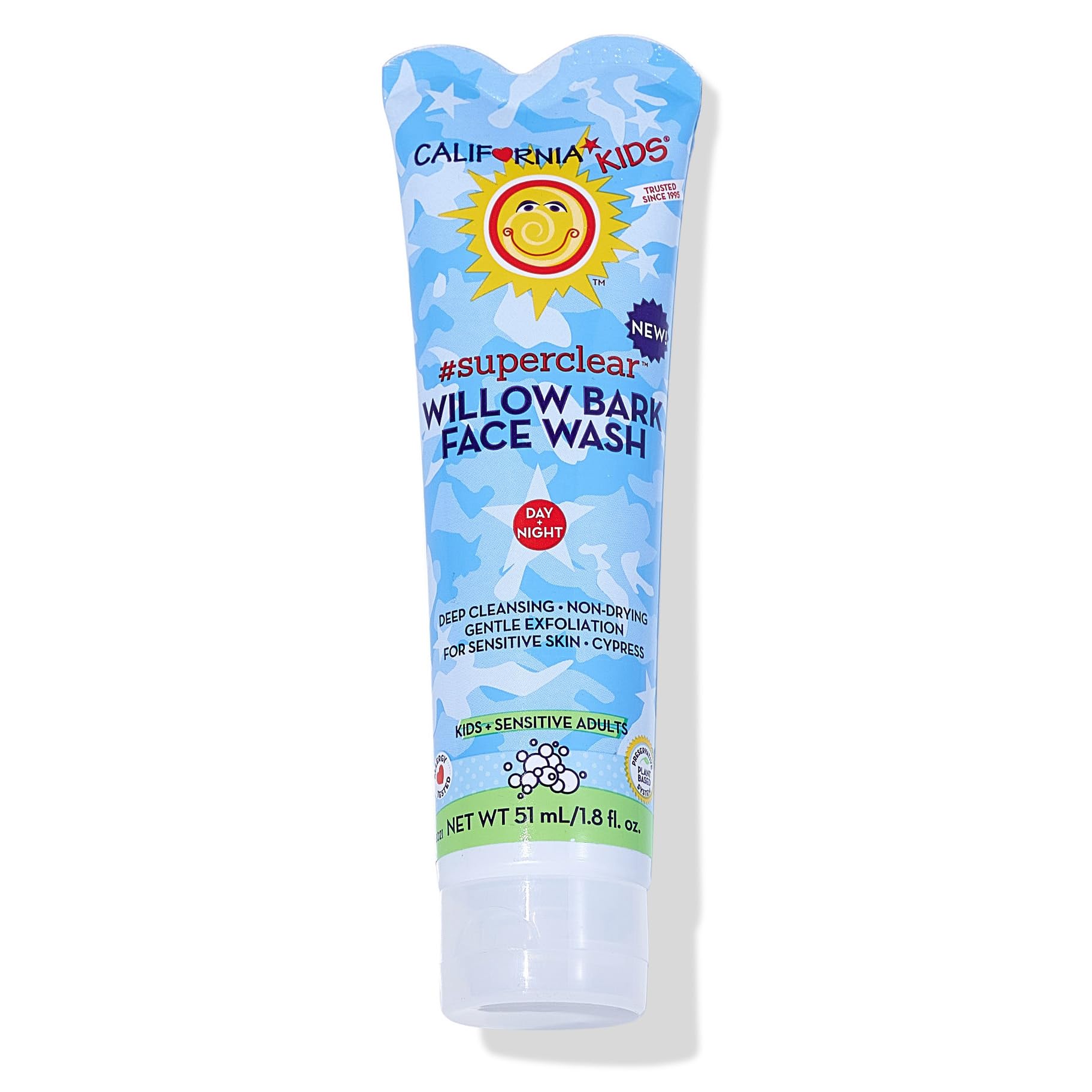 California Kids Acne Face Wash - Gentle Hypoallergenic & Exfoliating Facial Cleanser with Salicylic Acid for Sensitive Skin | Deep Pore Cleansing | 1.8oz/51mL | Perfect for Daily Teen Skincare Routine & Preventing Breakouts