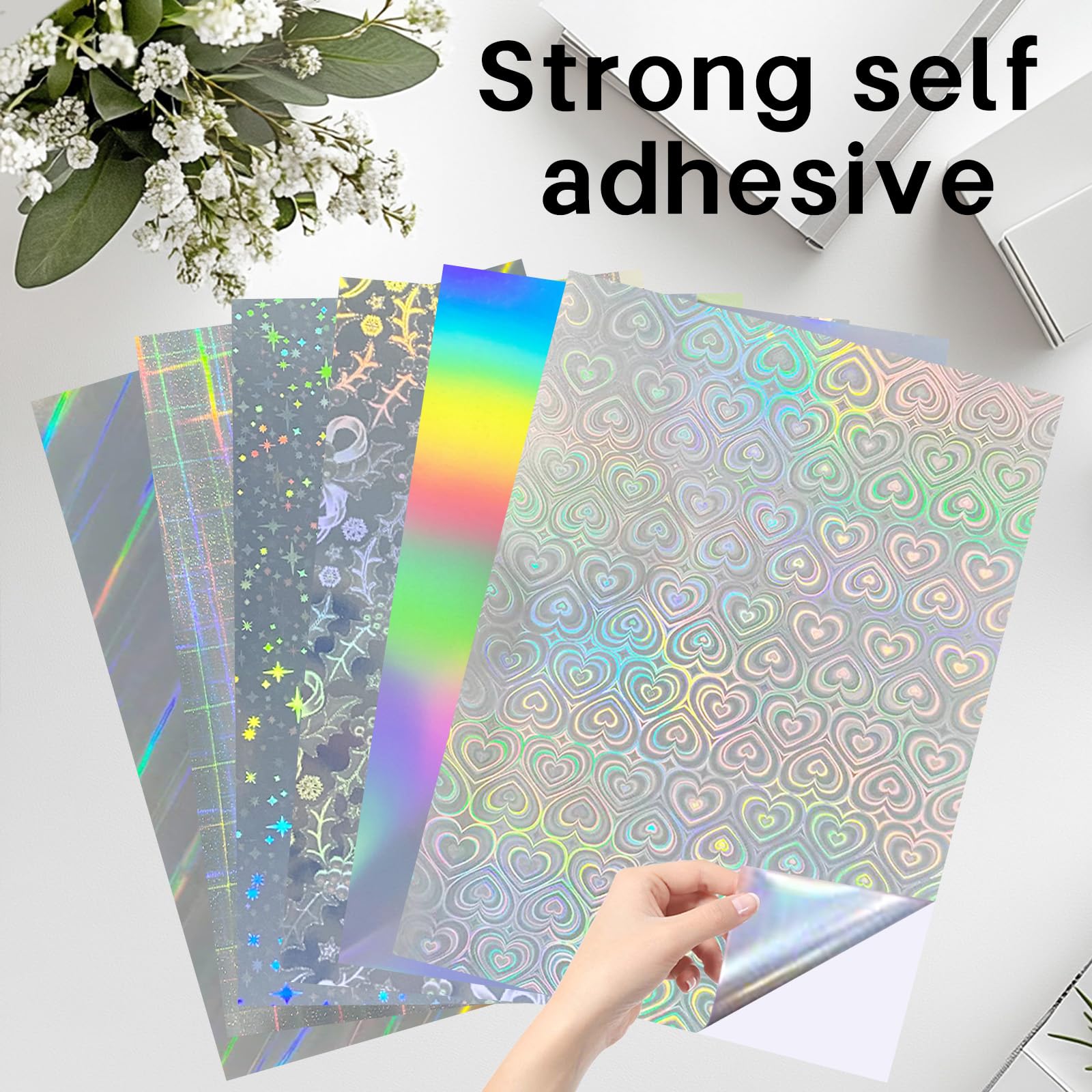 30 Sheets Holographic Vinyl Printable Sticker Paper - A4 (8.25